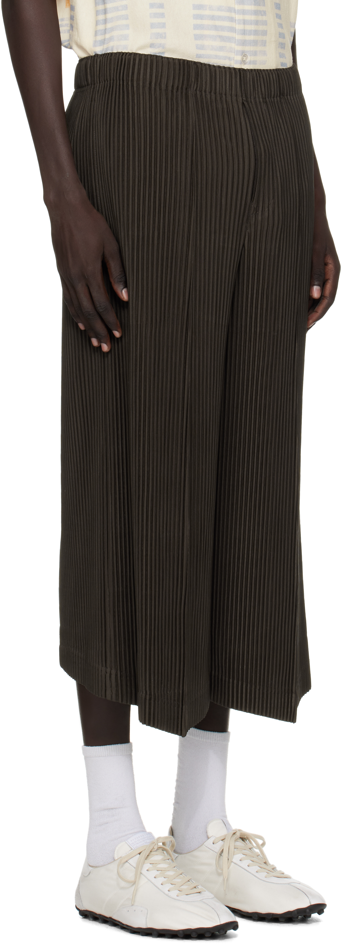 Issey Miyake Brown Monthly Color June Trousers In Green
