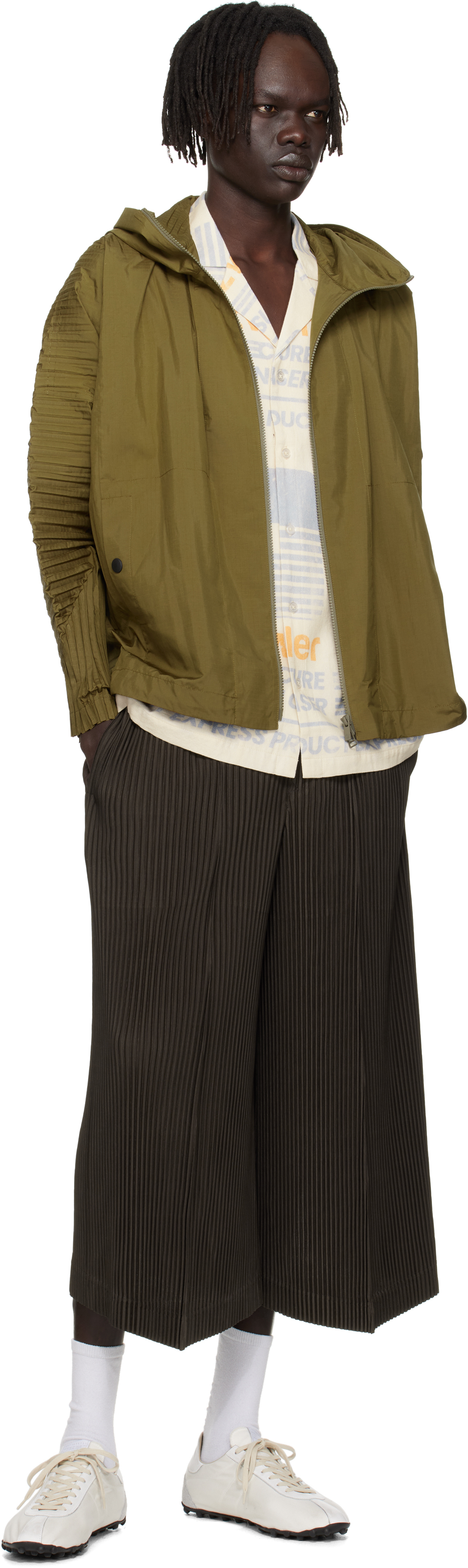 Issey Miyake Brown Monthly Color June Trousers In Green