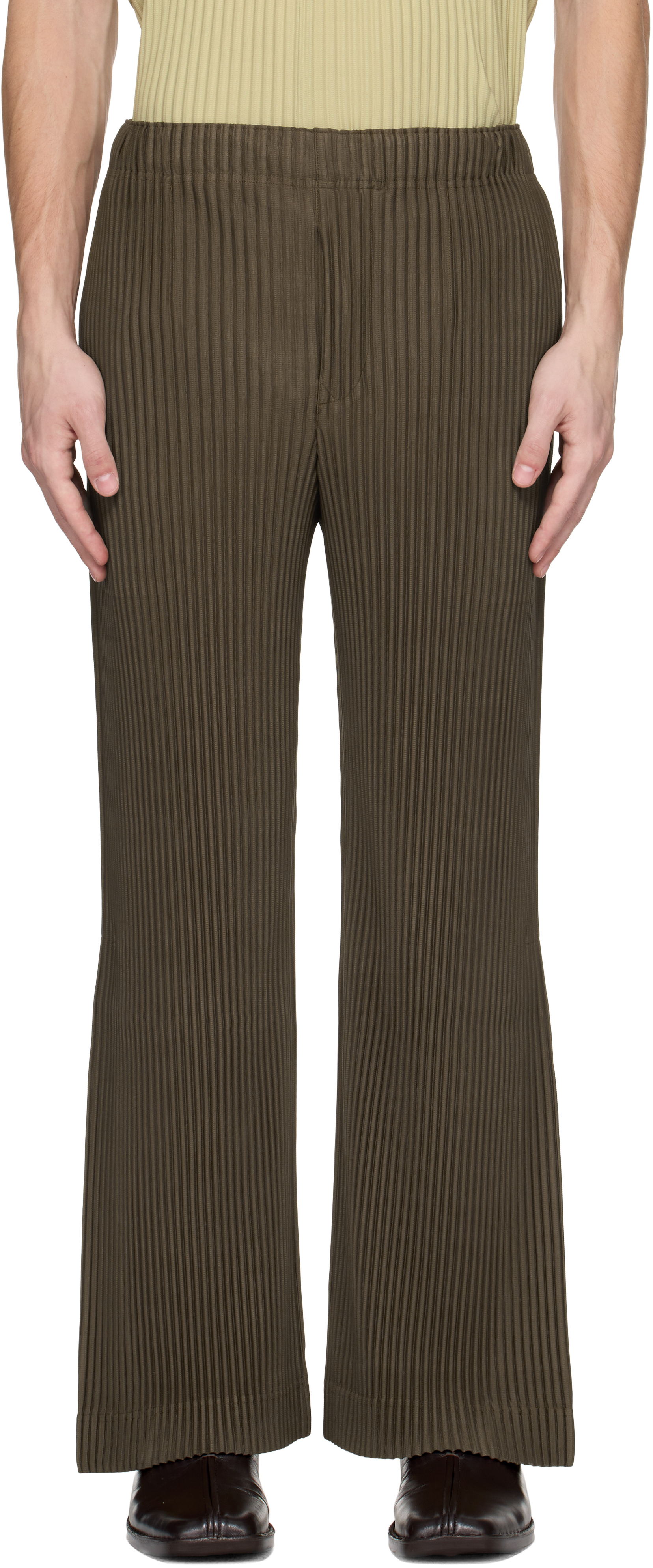 HOMME PLISSÉ ISSEY MIYAKE Black Pleats Bottoms 3 Trousers