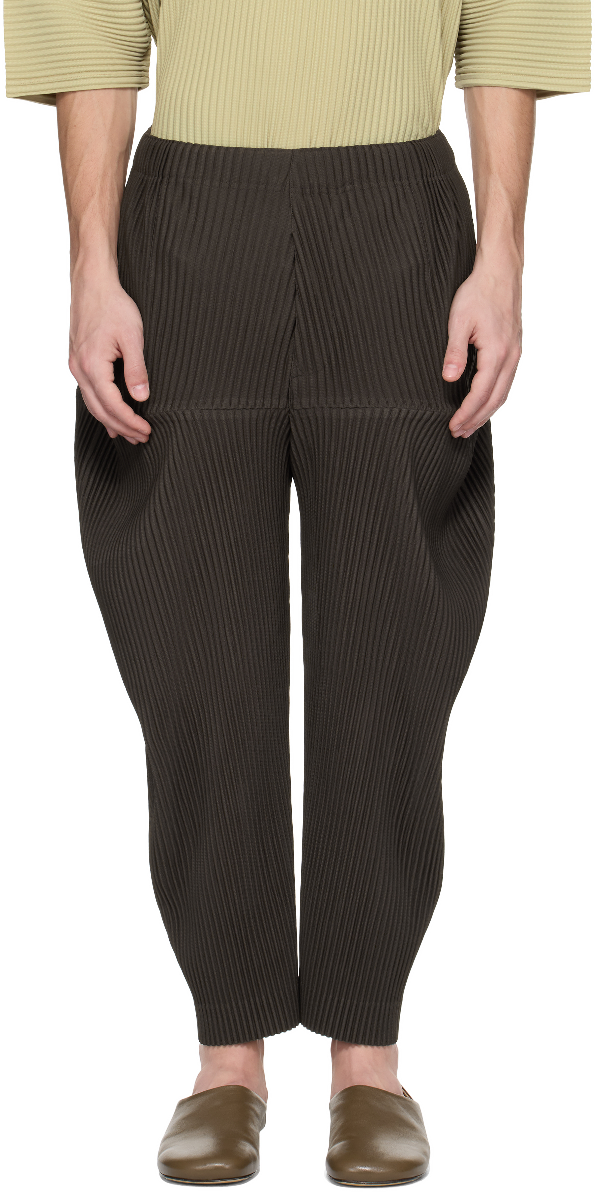 HOMME PLISSÉ ISSEY MIYAKE Black Kinetic Sculpture Trousers