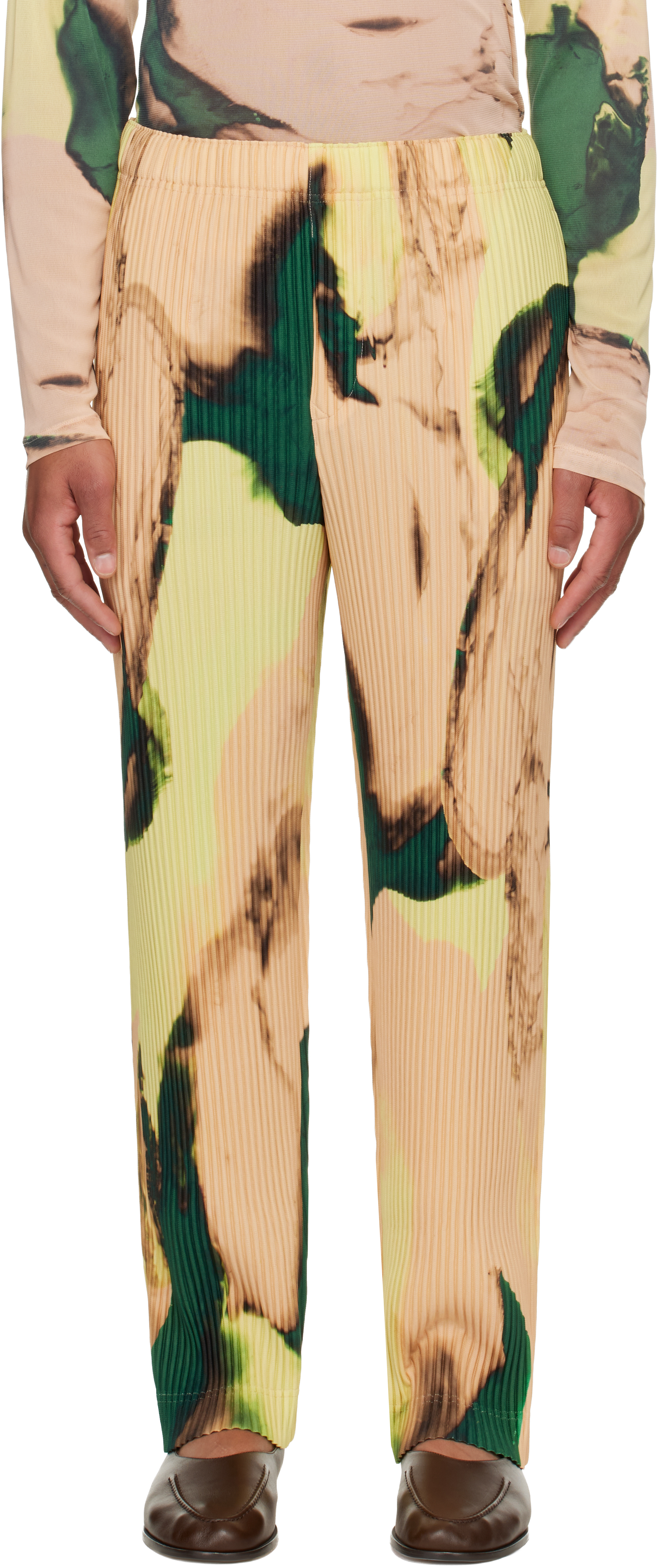 HOMME PLISSÉ ISSEY MIYAKE: Multicolor Agate Trousers | SSENSE
