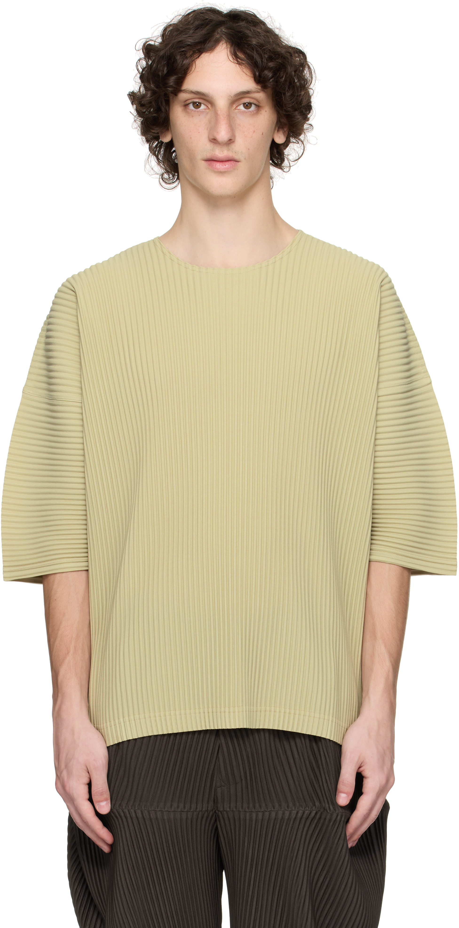 HOMME PLISSÉ ISSEY MIYAKE Green Monthly Color May T-shirt