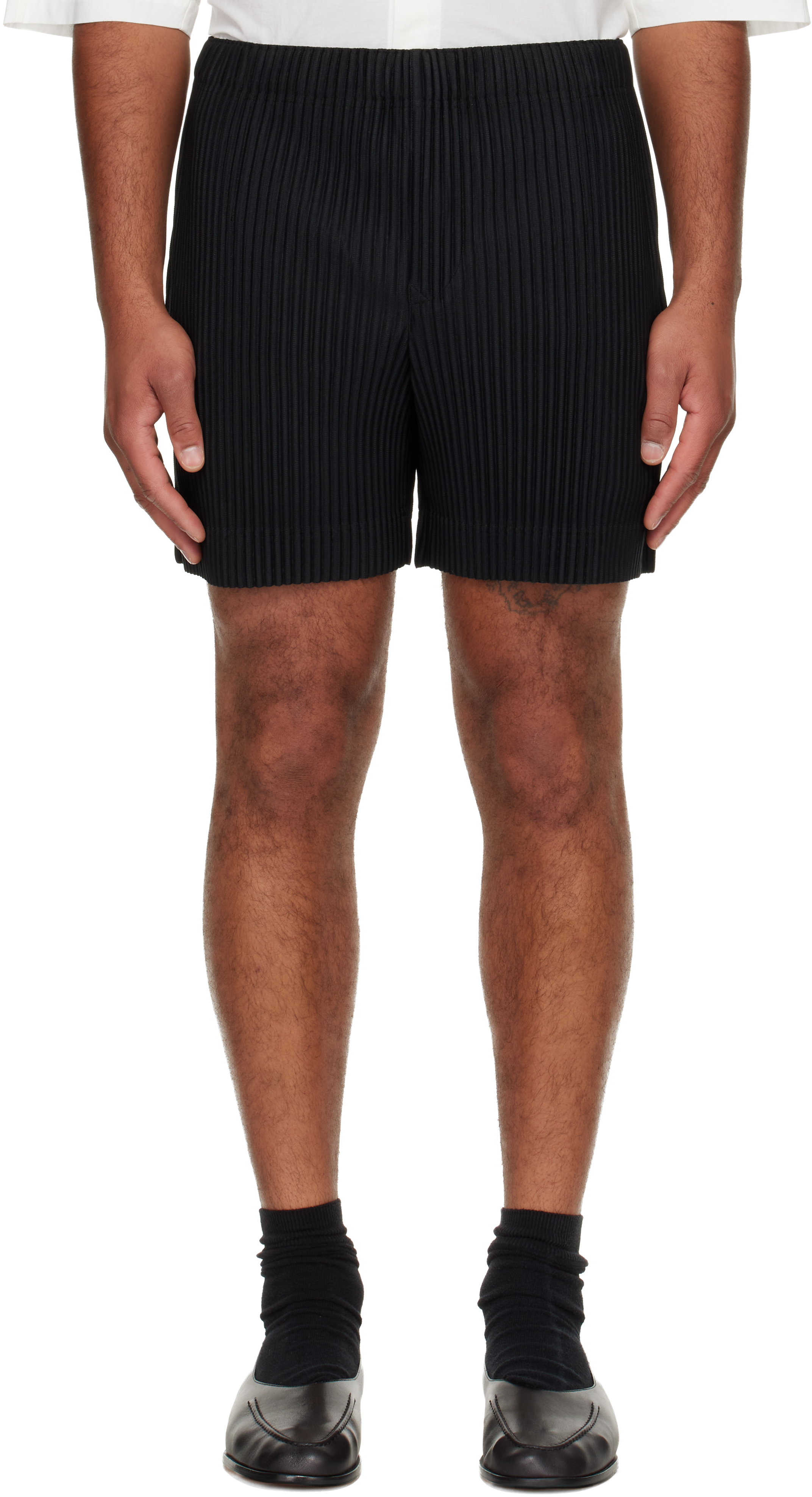 HOMME PLISSÉ ISSEY MIYAKE: Black Monthly Colors July Shorts | SSENSE