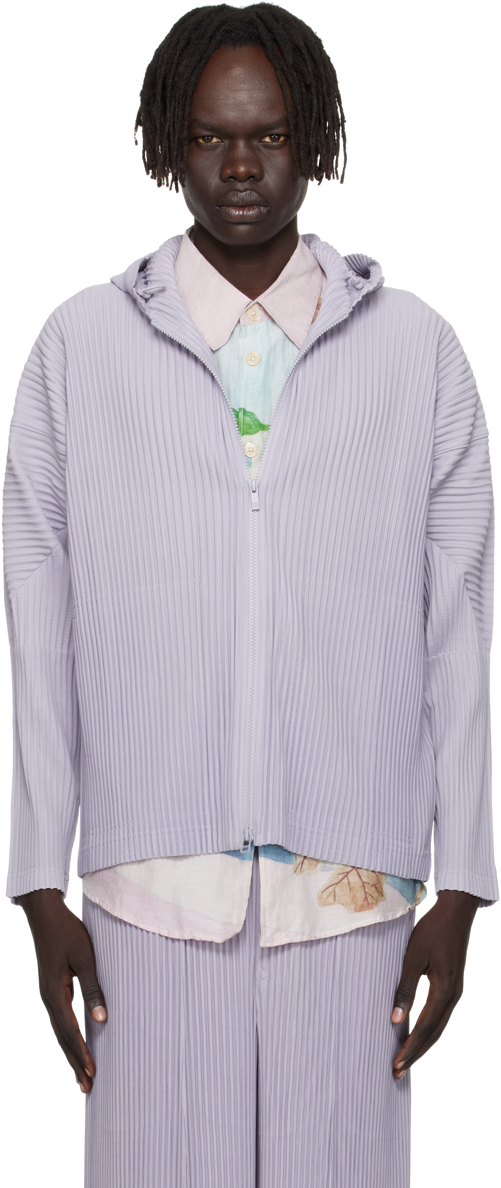 HOMME PLISSÉ ISSEY MIYAKE: Purple Monthly Color June Hoodie