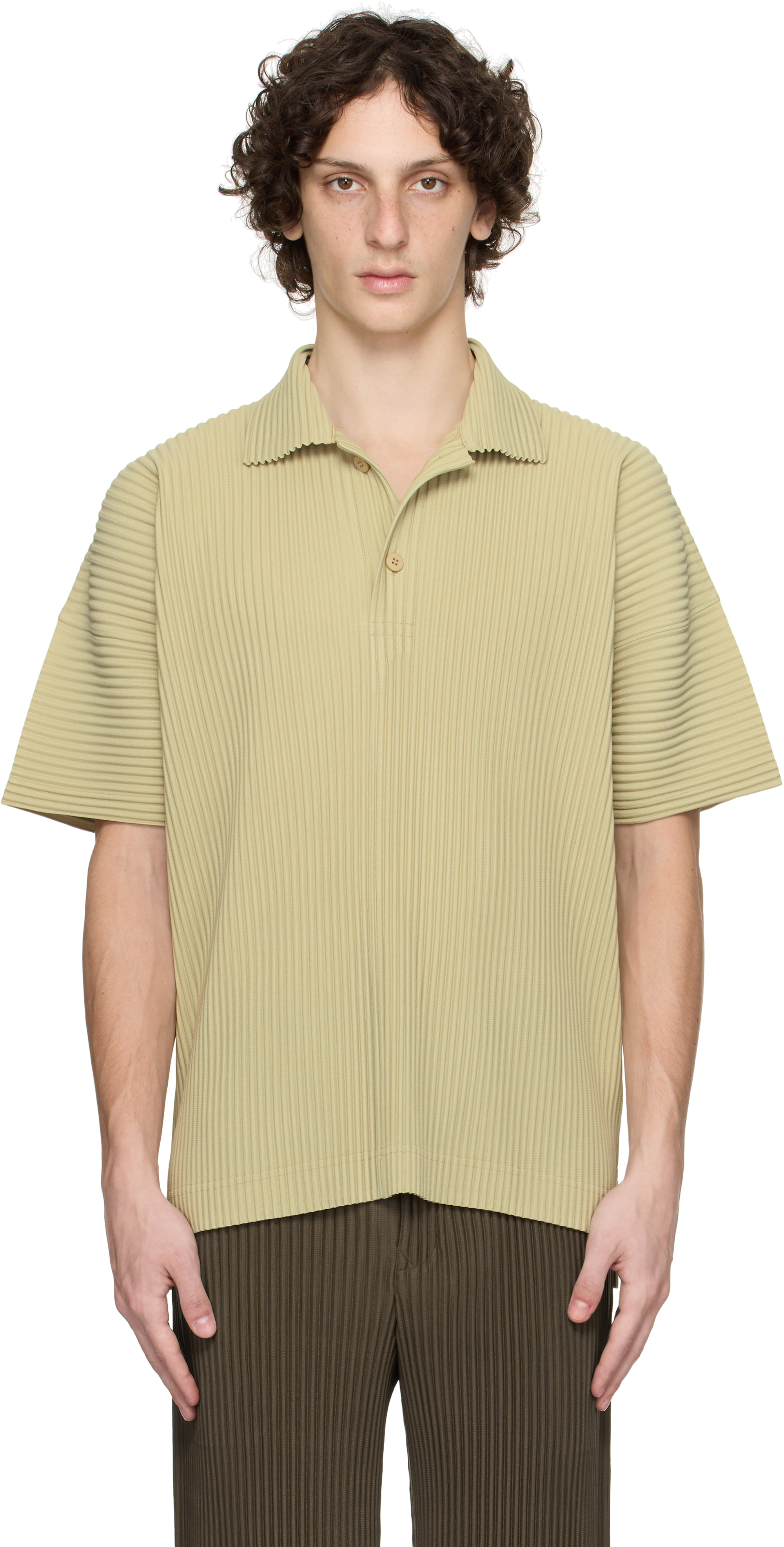 HOMME PLISSÉ ISSEY MIYAKE Off-White Monthly Color May Polo