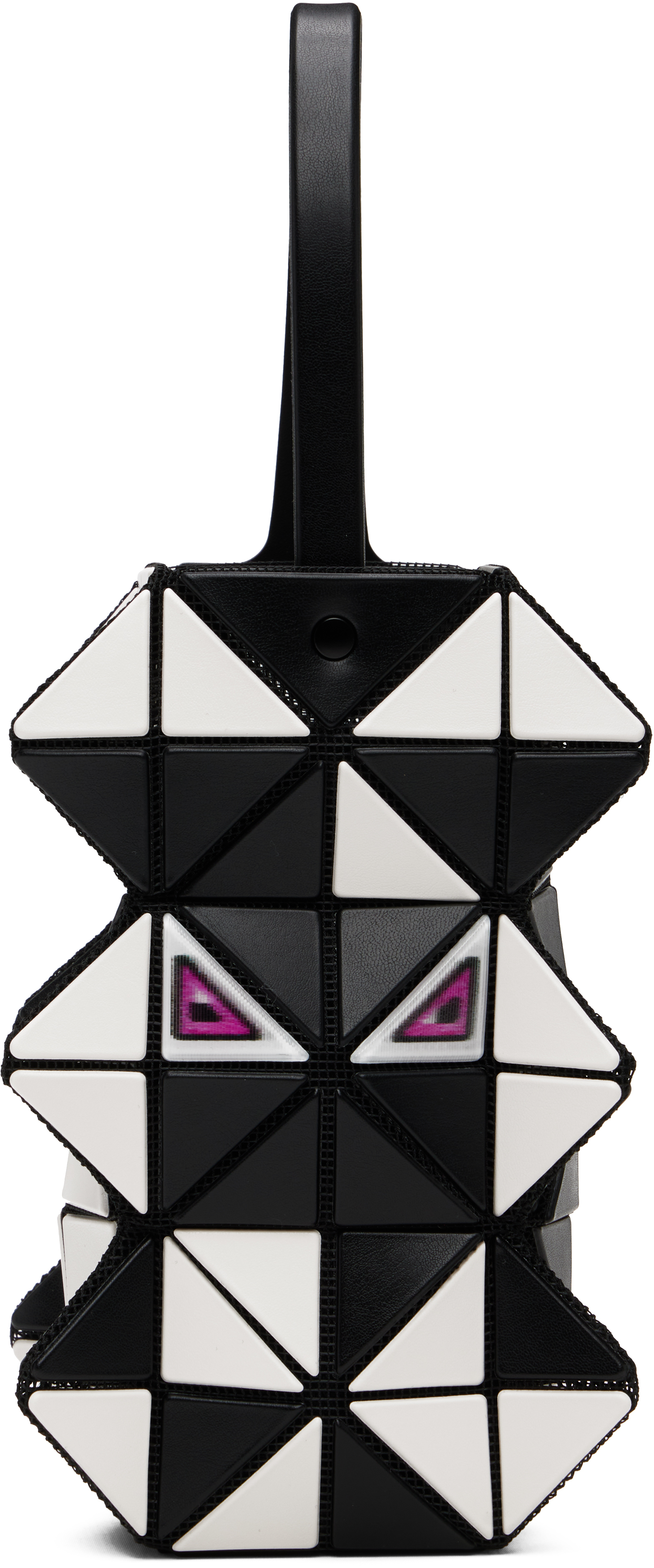 Bao Bao Issey Miyake Black & Off-white Meow Hand Bag