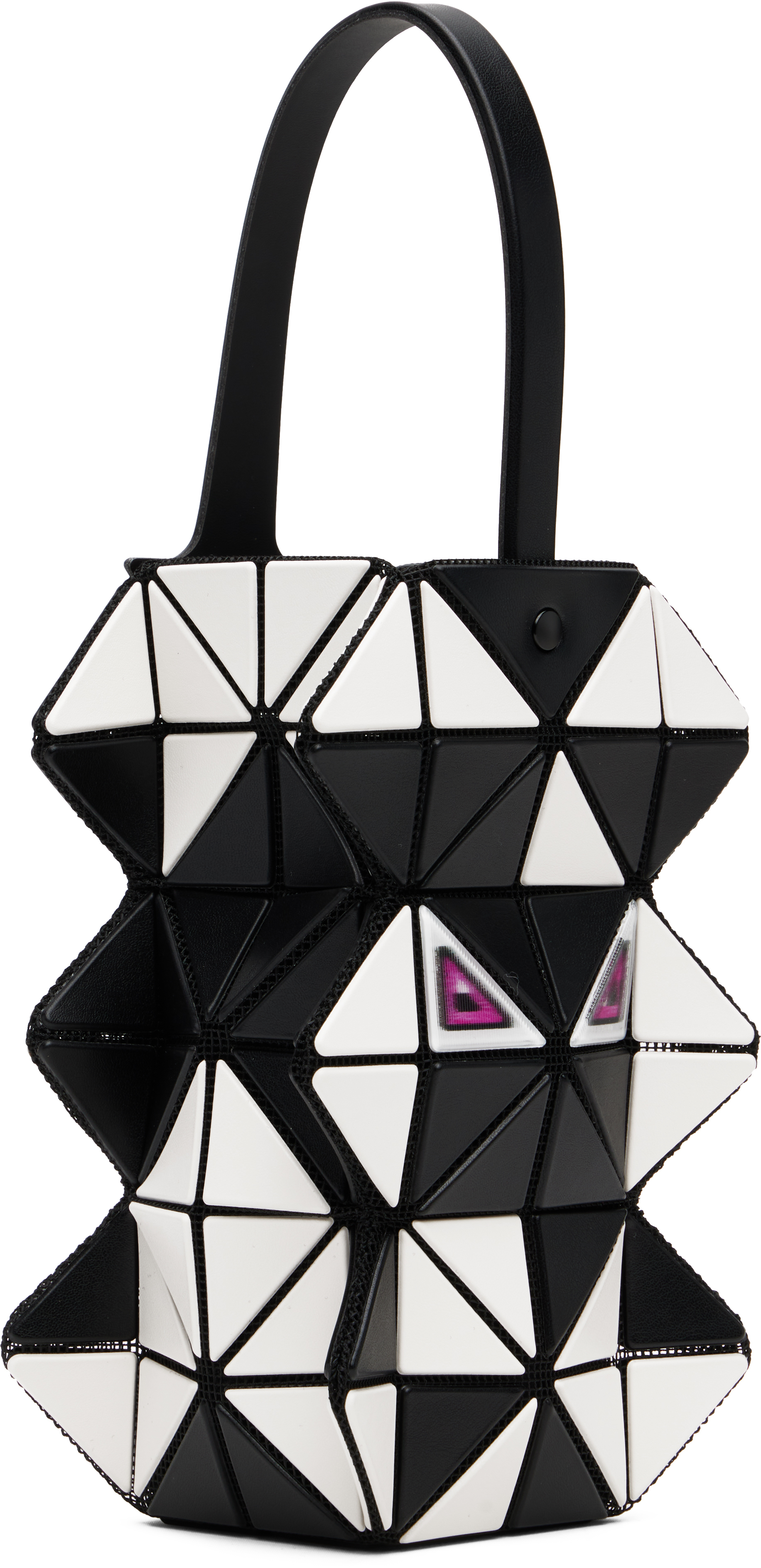 Bao Bao Issey Miyake Black & Off-white Meow Hand Bag