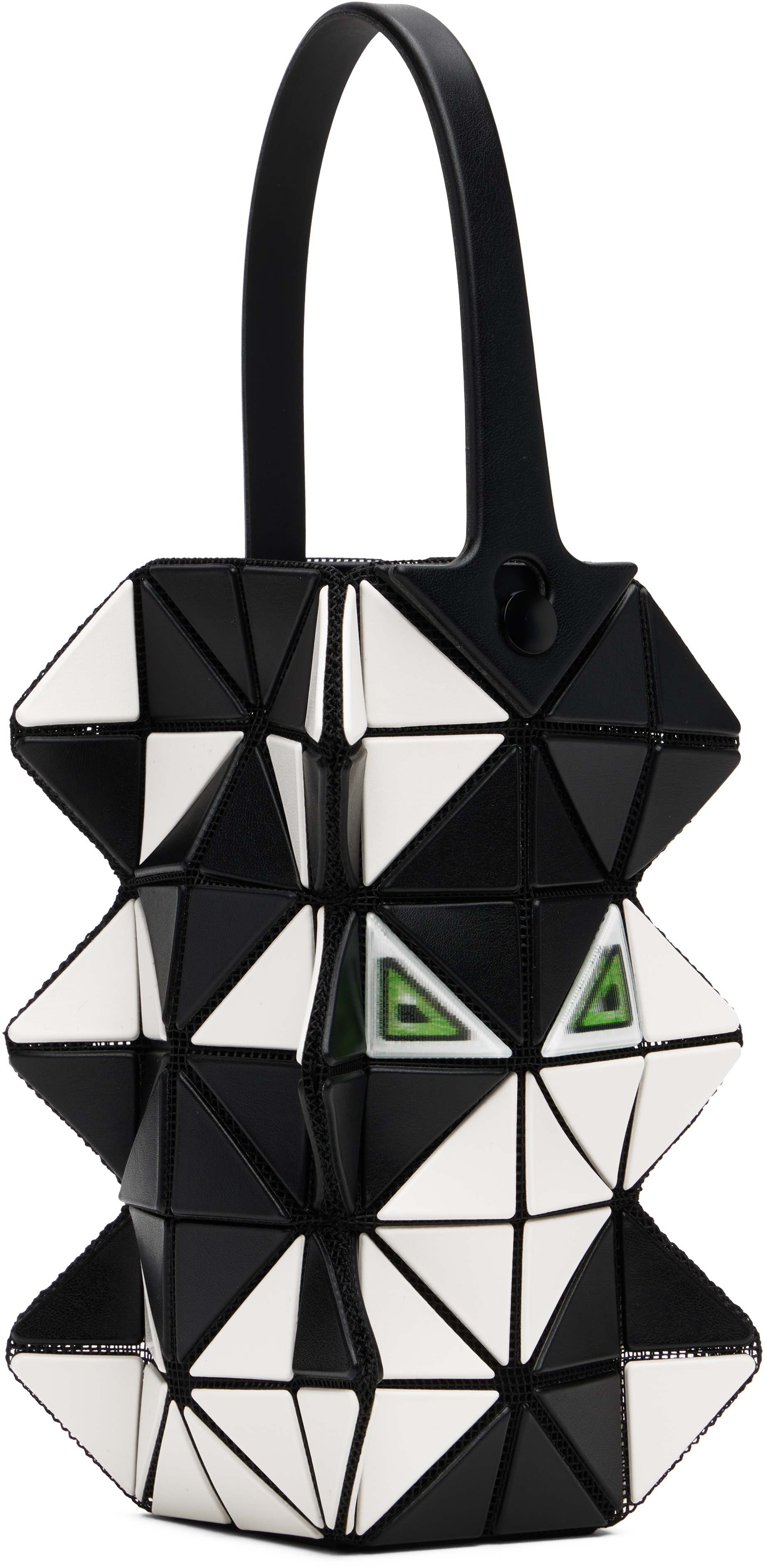 Bao Bao Issey Miyake Black & Off-white Meow Hand Bag