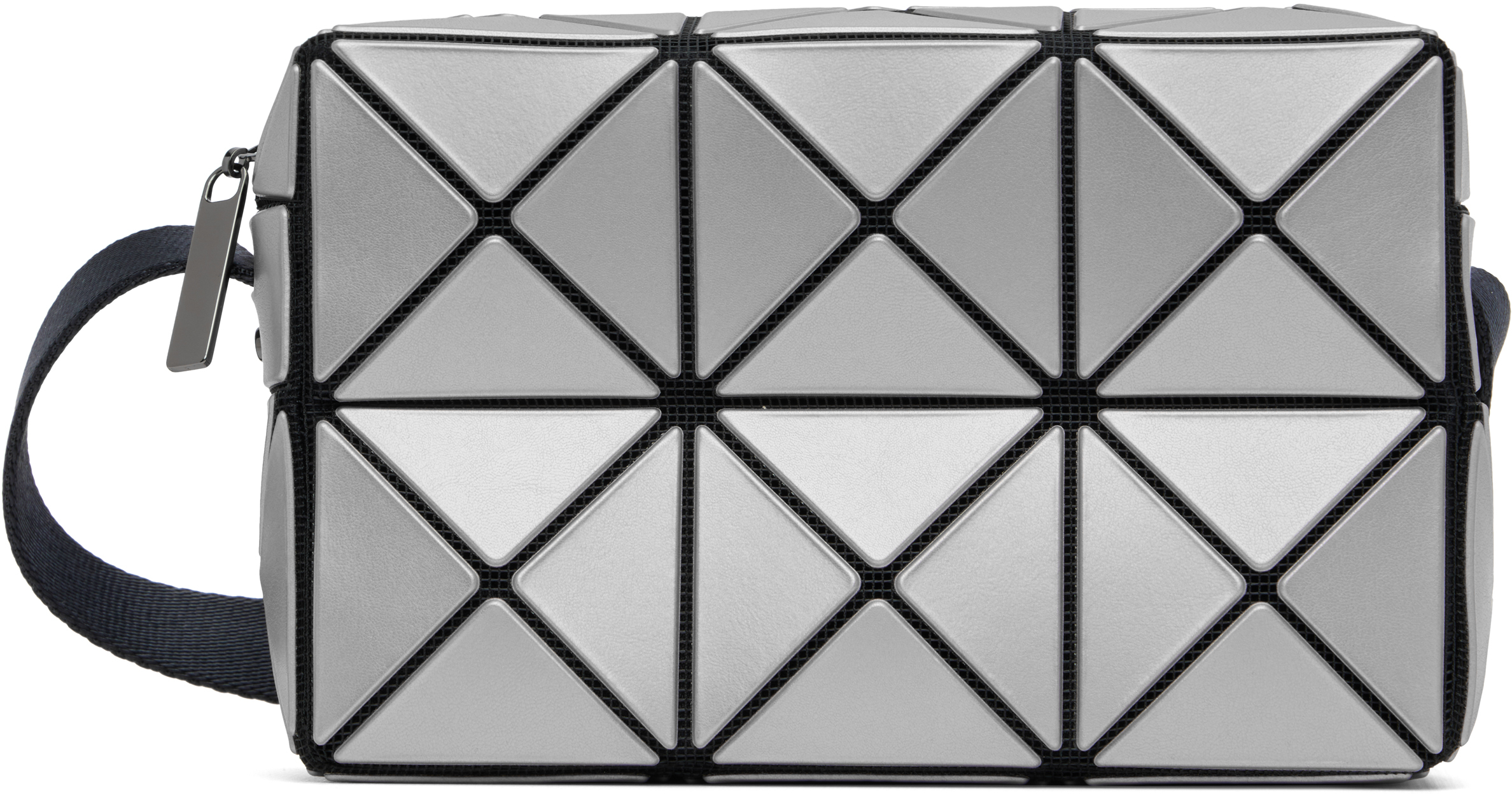 Bao Bao Issey Miyake Silver Cuboid Metallic Bag In Silver