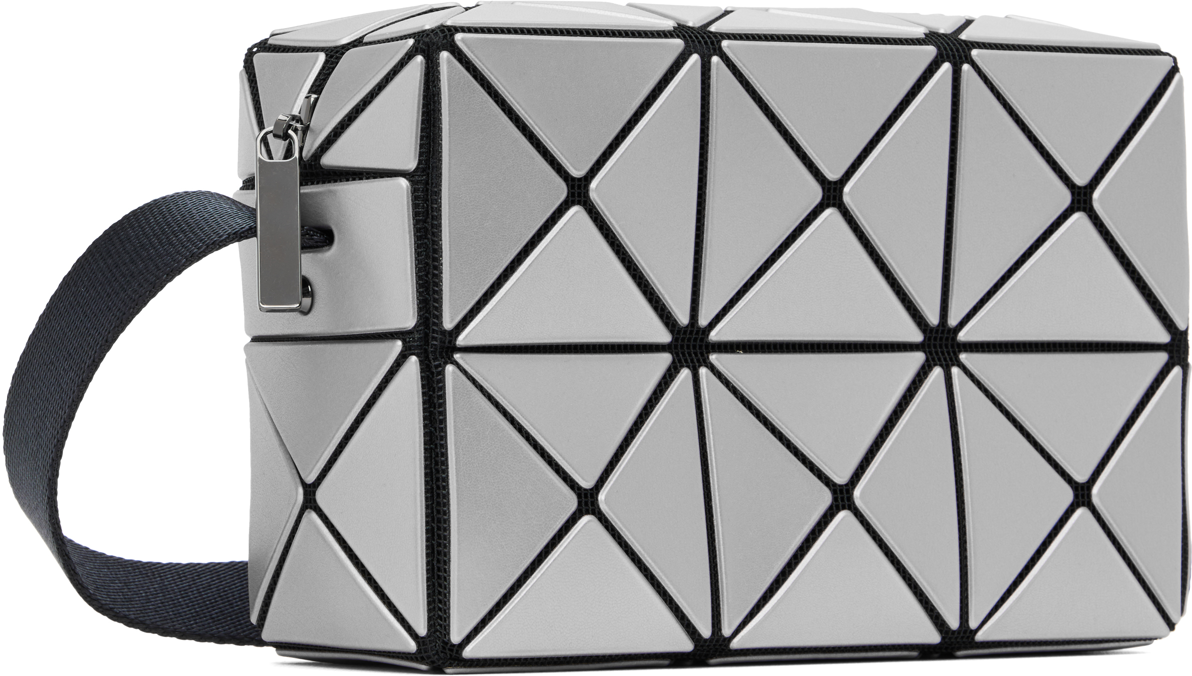 Bao Bao Issey Miyake Silver Cuboid Metallic Bag In Silver