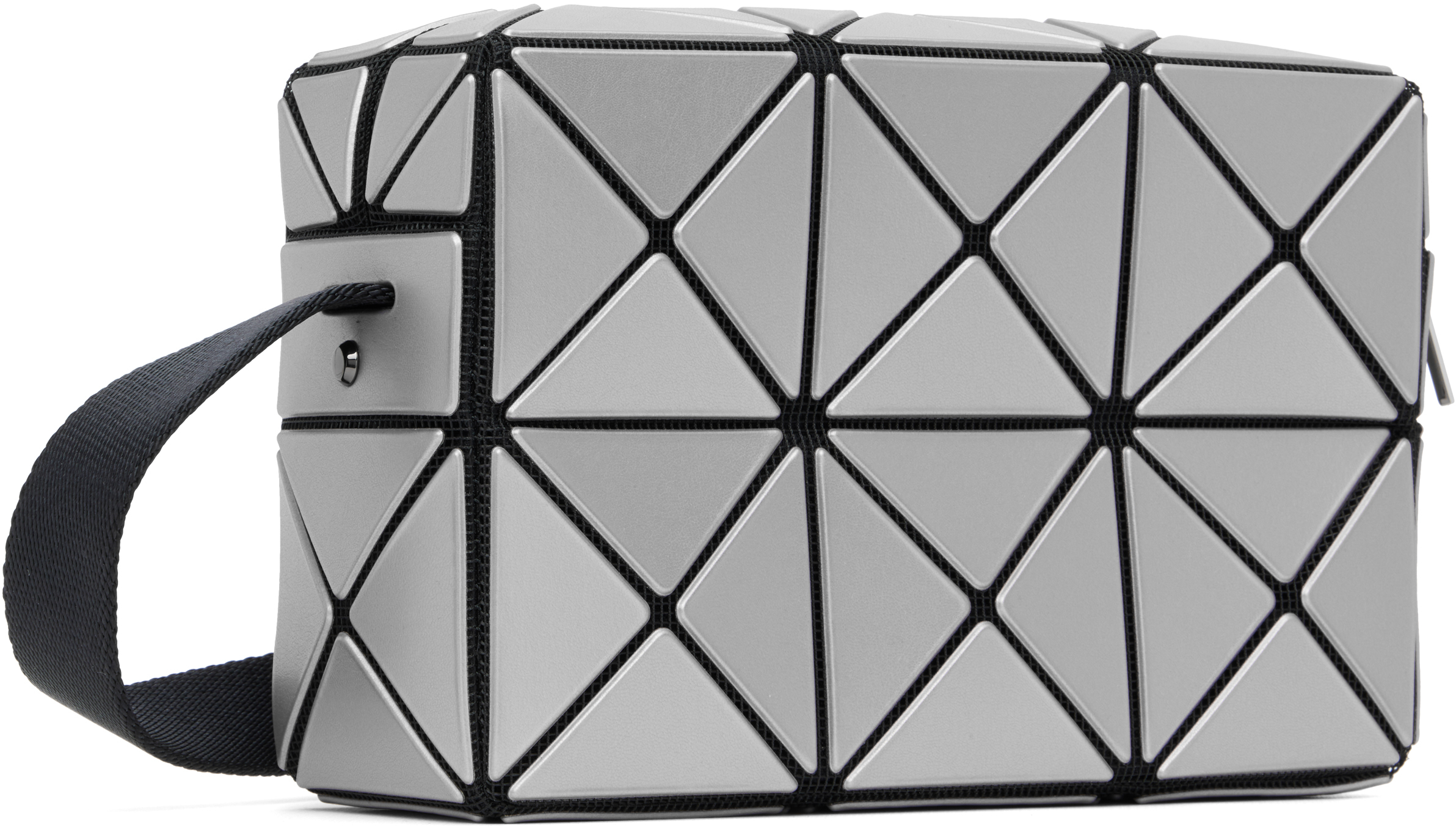 Bao Bao Issey Miyake Silver Cuboid Metallic Bag In Silver