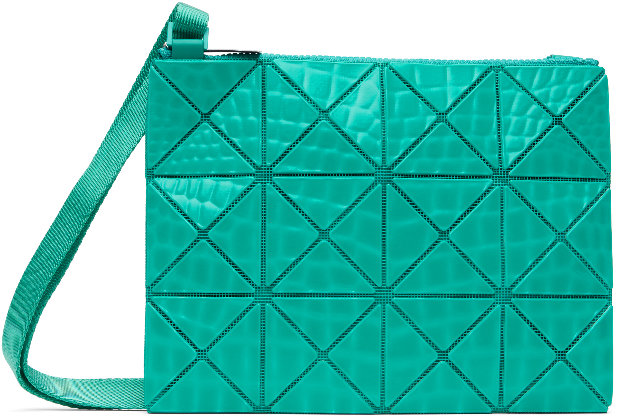 Bao Bao Issey Miyake Lucent Boxy Tote Bag | Green | FARFETCH TH