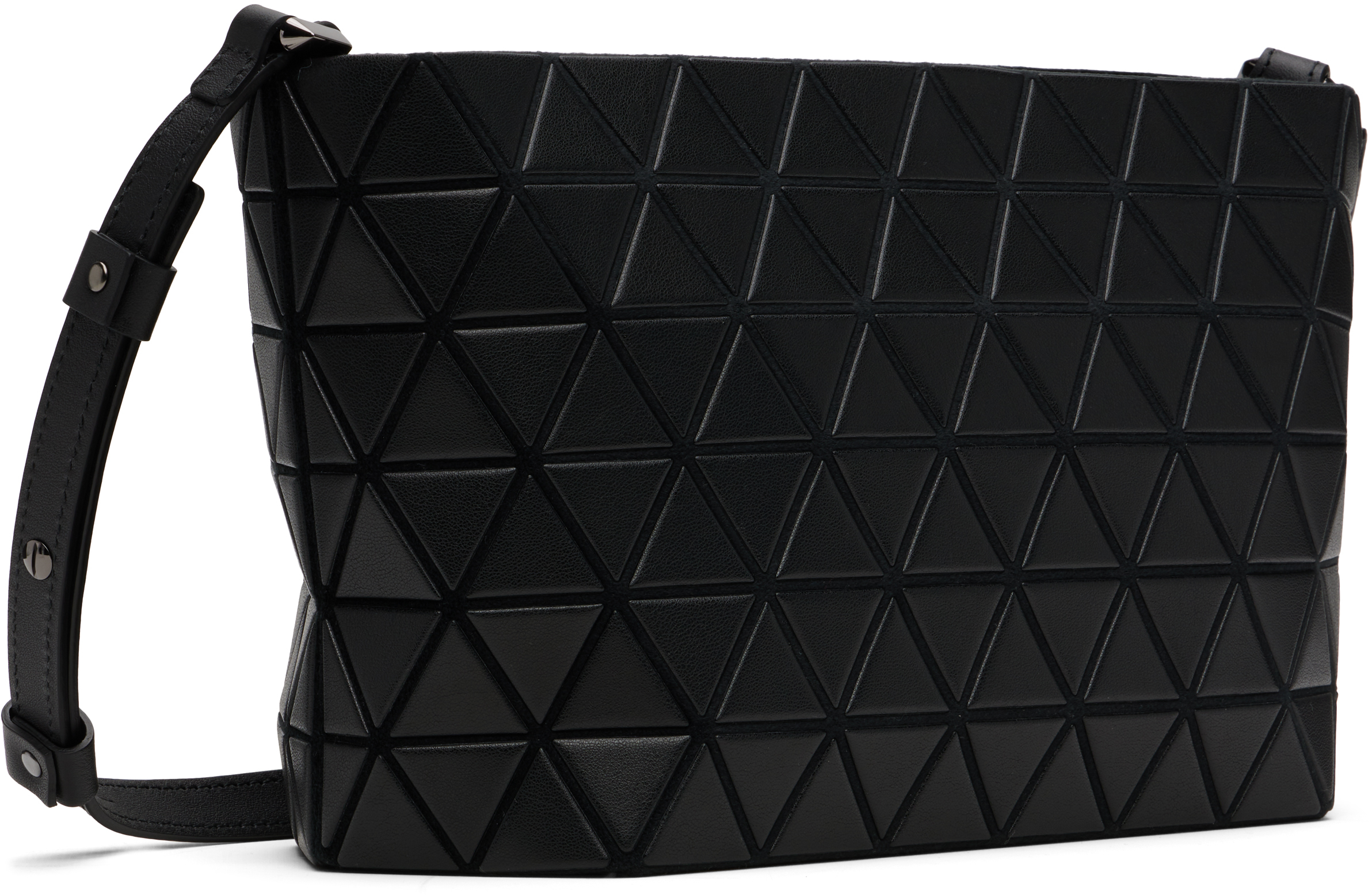 Bao Bao Issey Miyake Black Crystal Matte Bag In Black