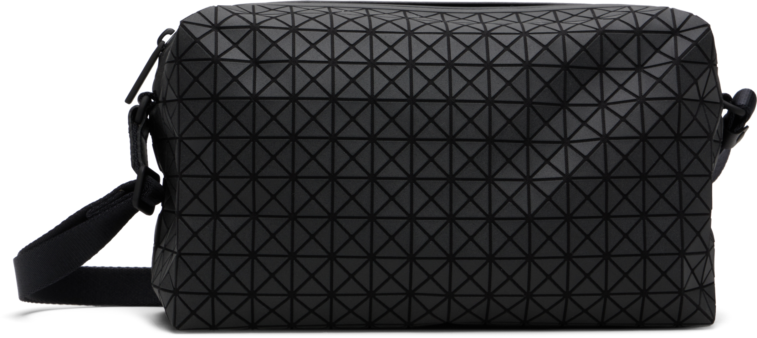 BAO BAO ISSEY MIYAKE: Black Saddle Shoulder Bag | SSENSE