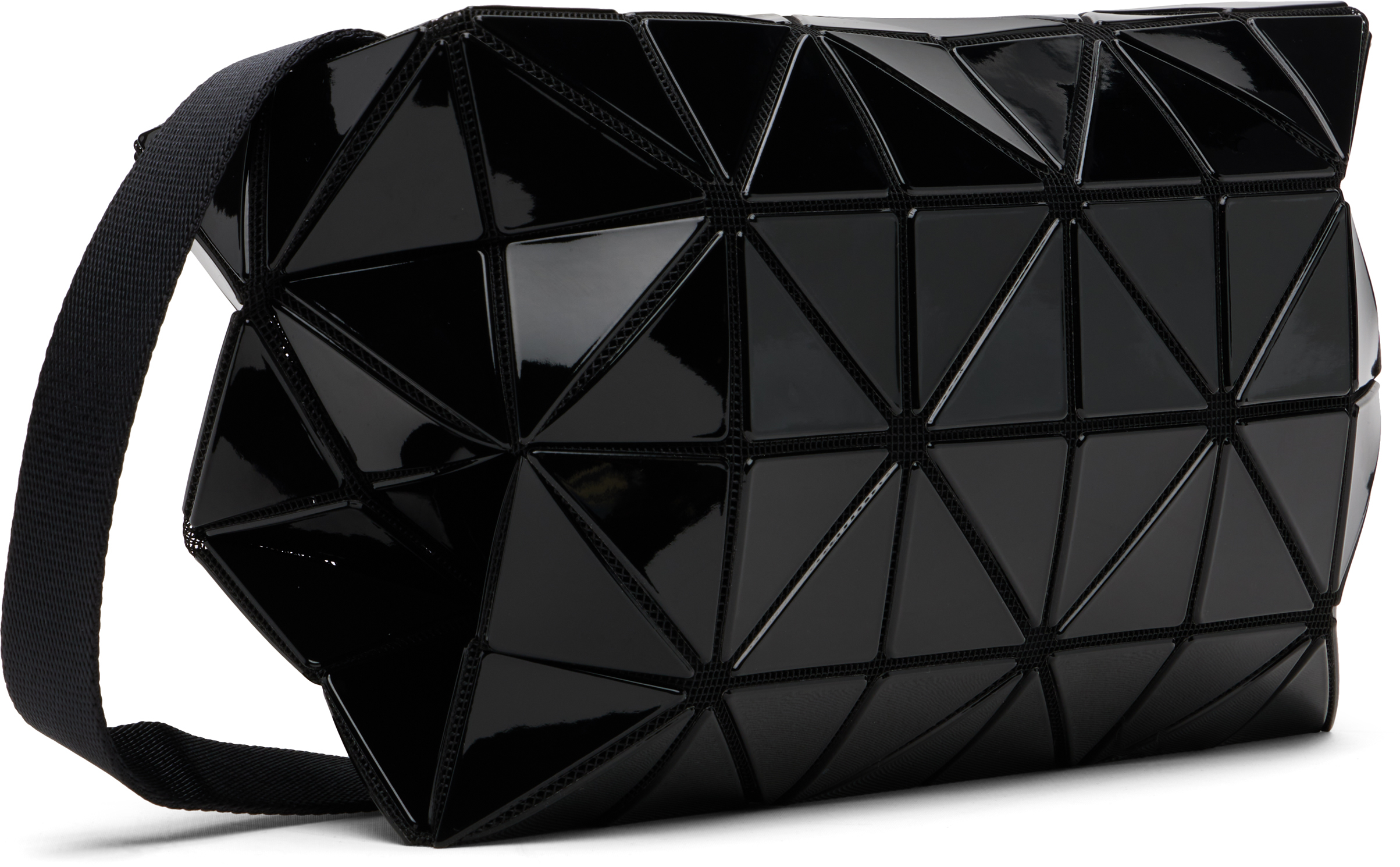 Bao Bao Issey Miyake Black Carton Shoulder Bag In Black