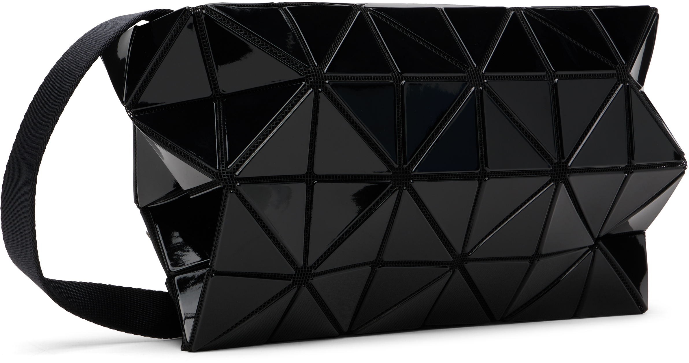 Bao Bao Issey Miyake Black Carton Shoulder Bag In Black