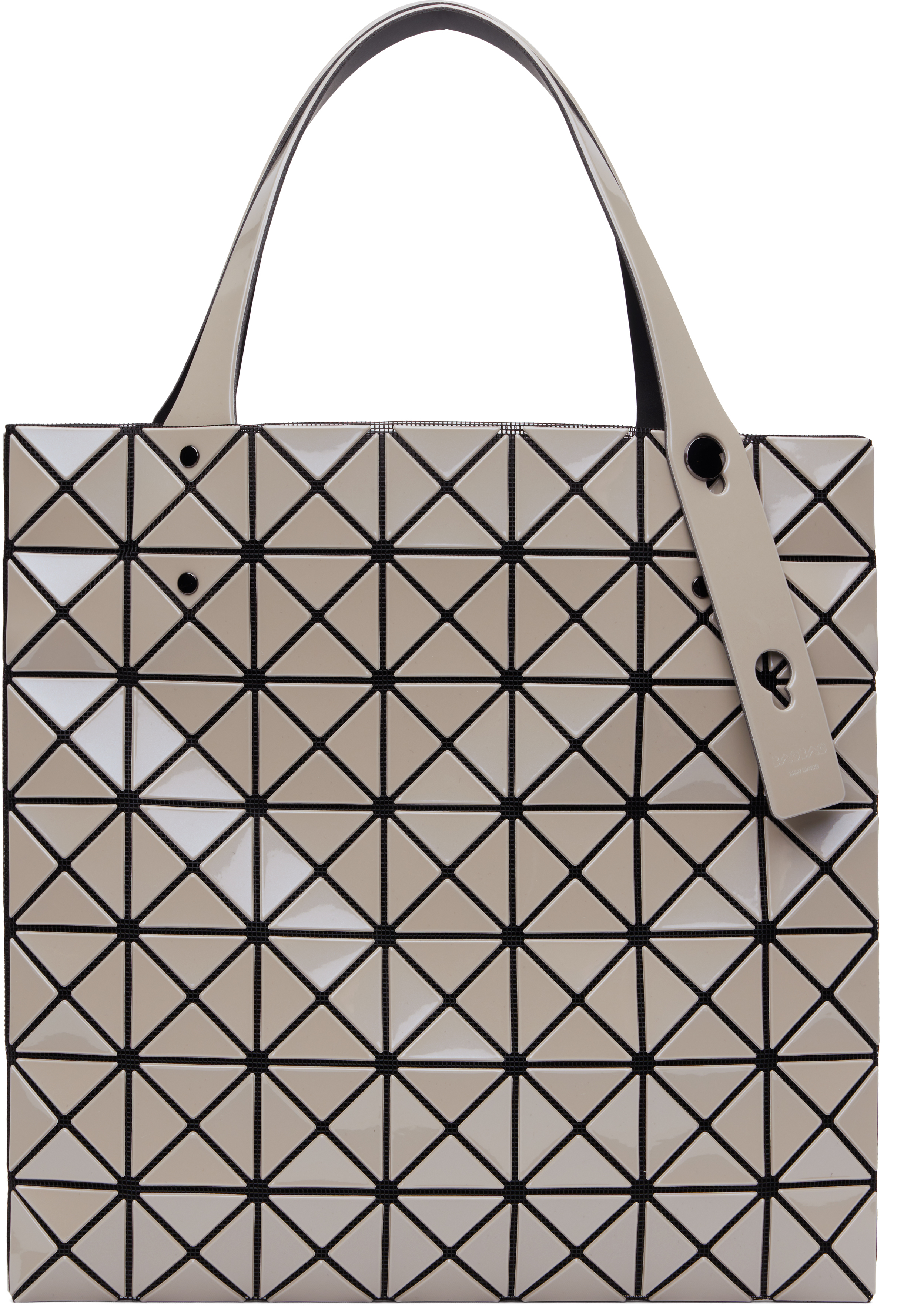 Gray Prism Metallic Tote by BAO BAO ISSEY MIYAKE on Sale