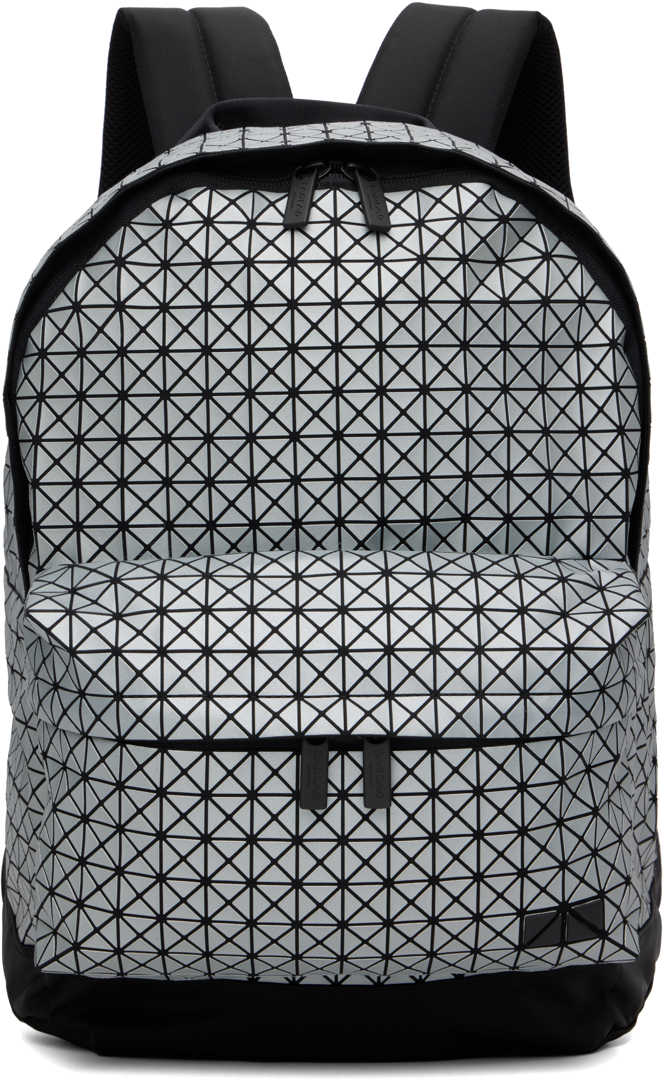 Bao Bao Issey Miyake Gray Daypack Reflector Backpack In Silver