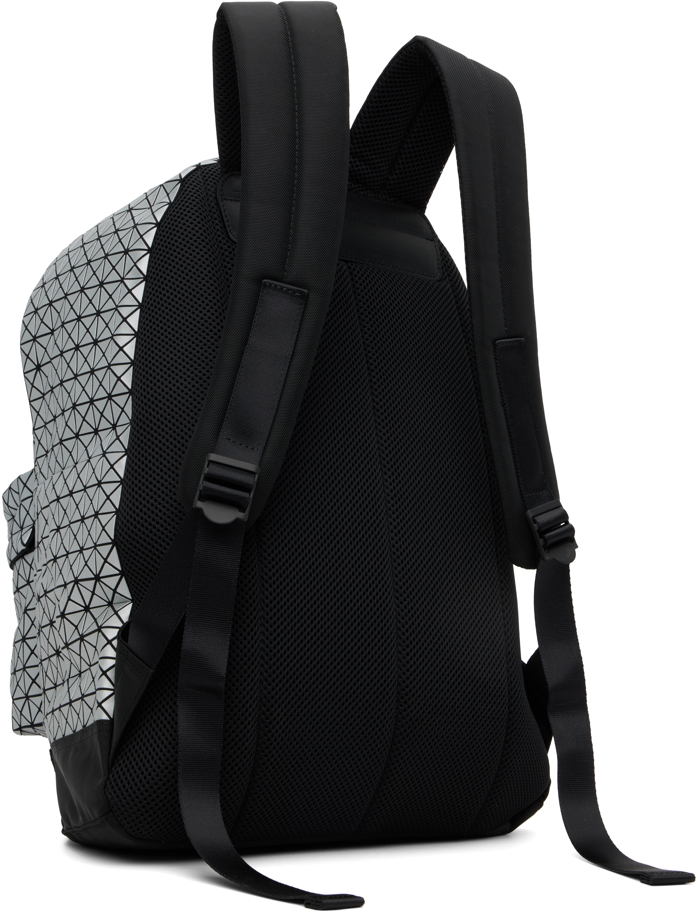 Bao Bao Issey Miyake Gray Daypack Reflector Backpack In Silver