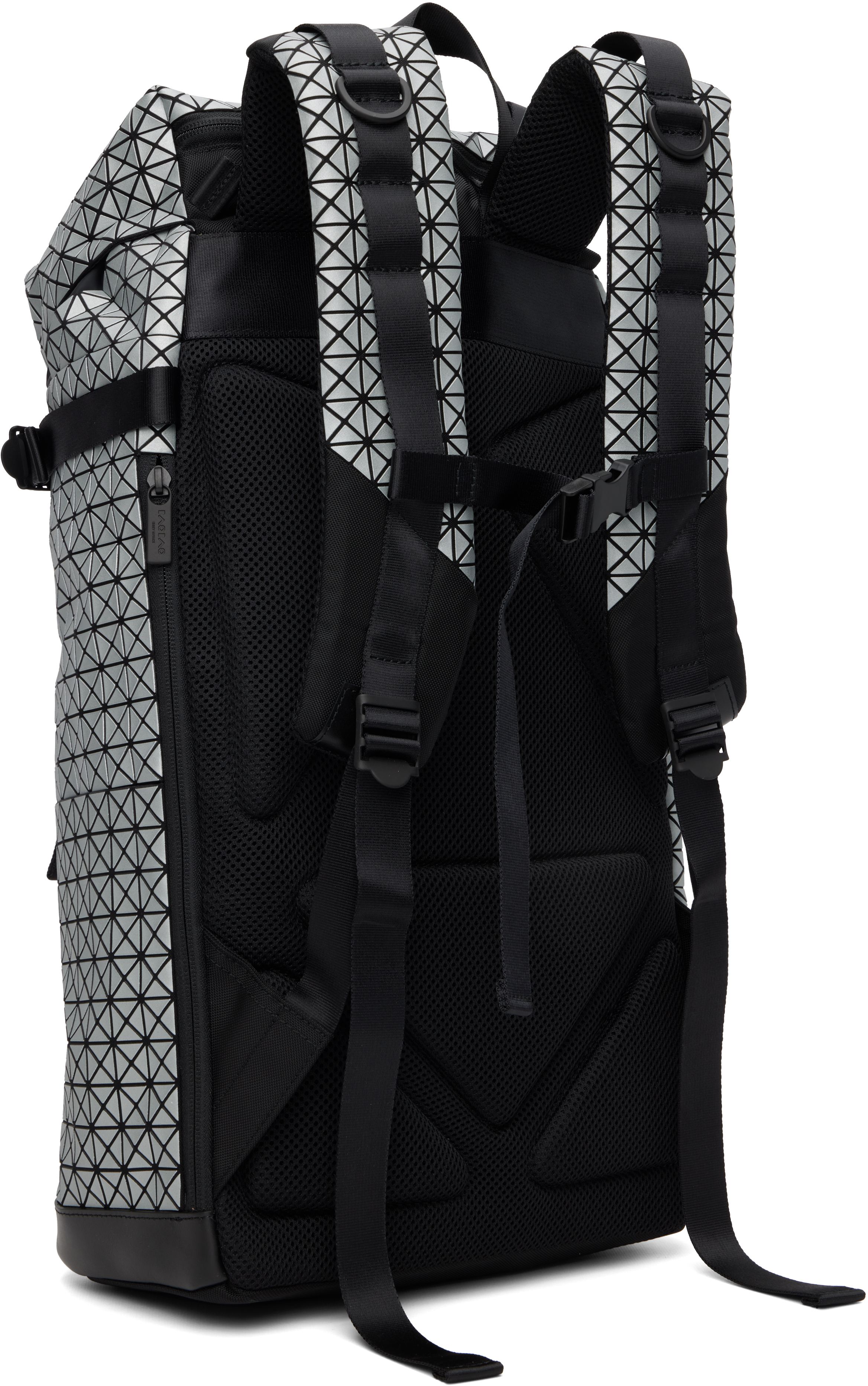 Bao Bao Issey Miyake Gray Hiker Reflector Backpack In Silver