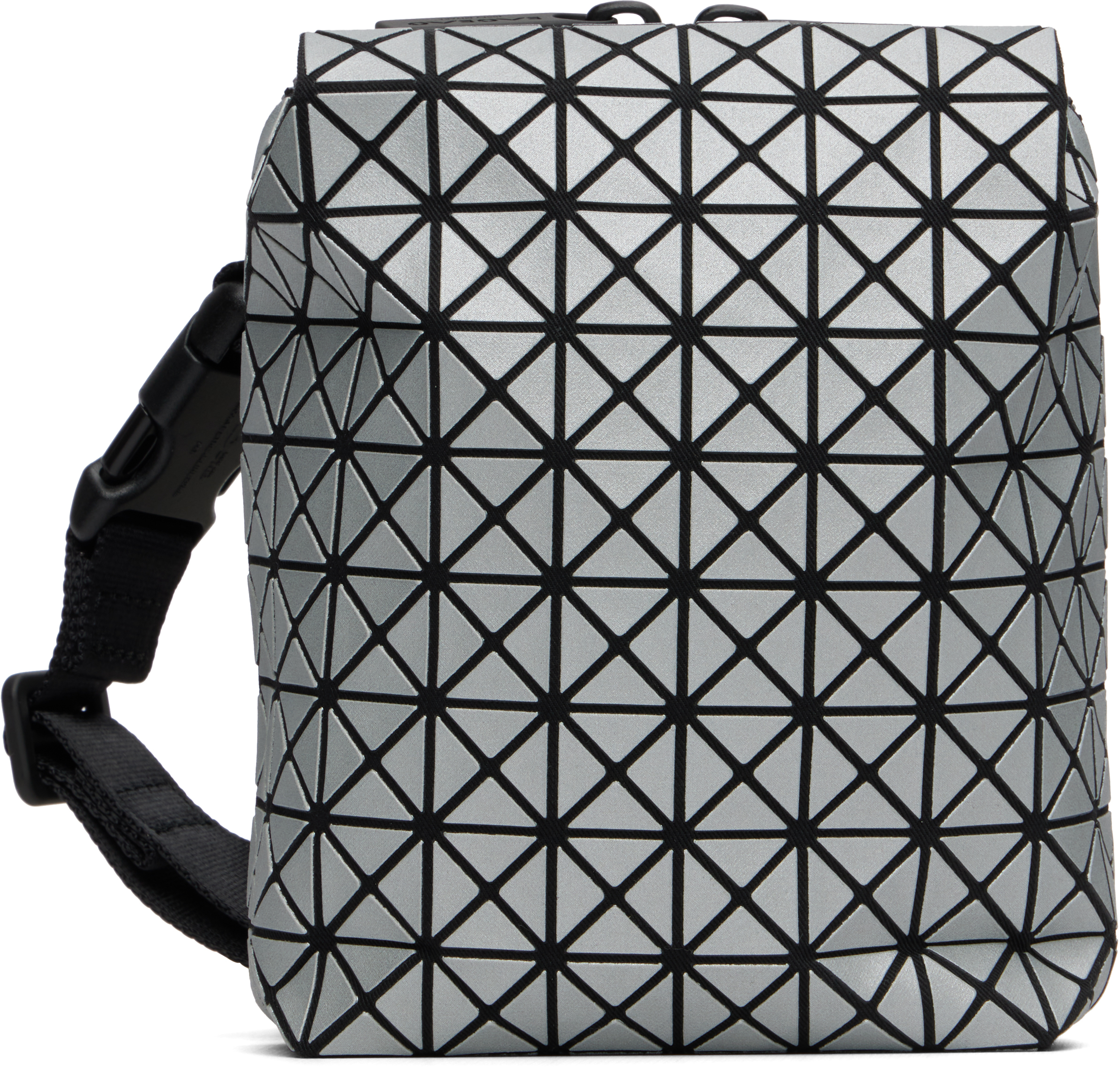 BAO BAO ISSEY MIYAKE: Silver Beetle Reflector Shoulder Bag
