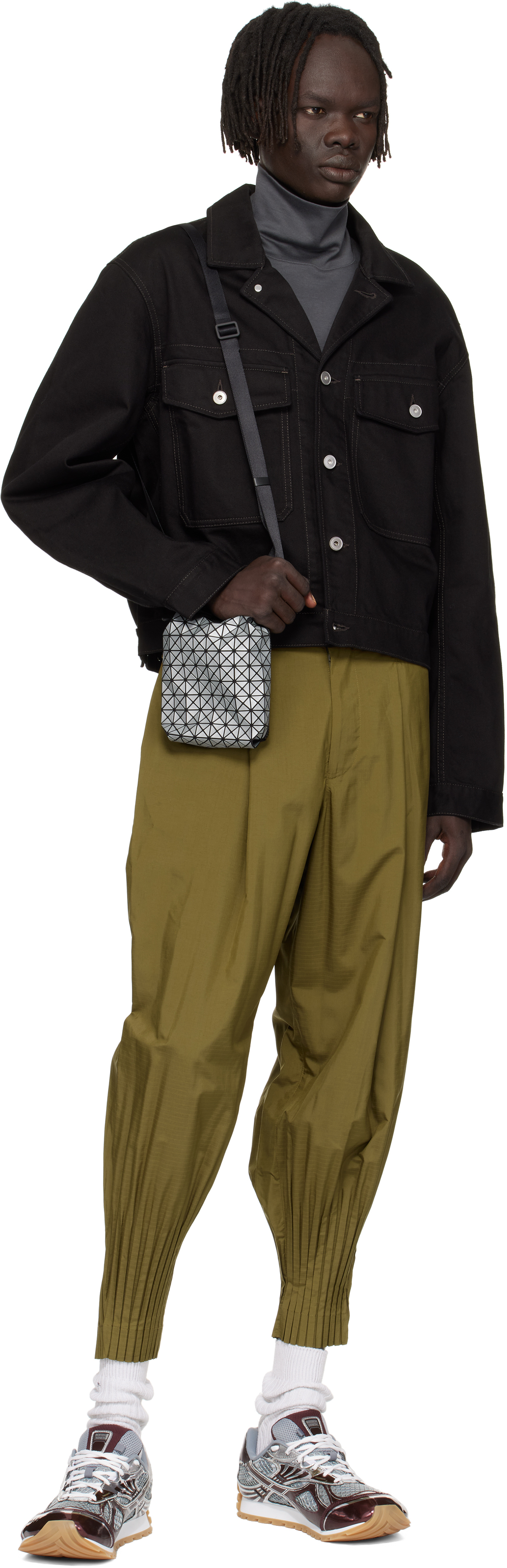 Bao Bao Issey Miyake Beetle Reflector Shoulder Bag In Silver