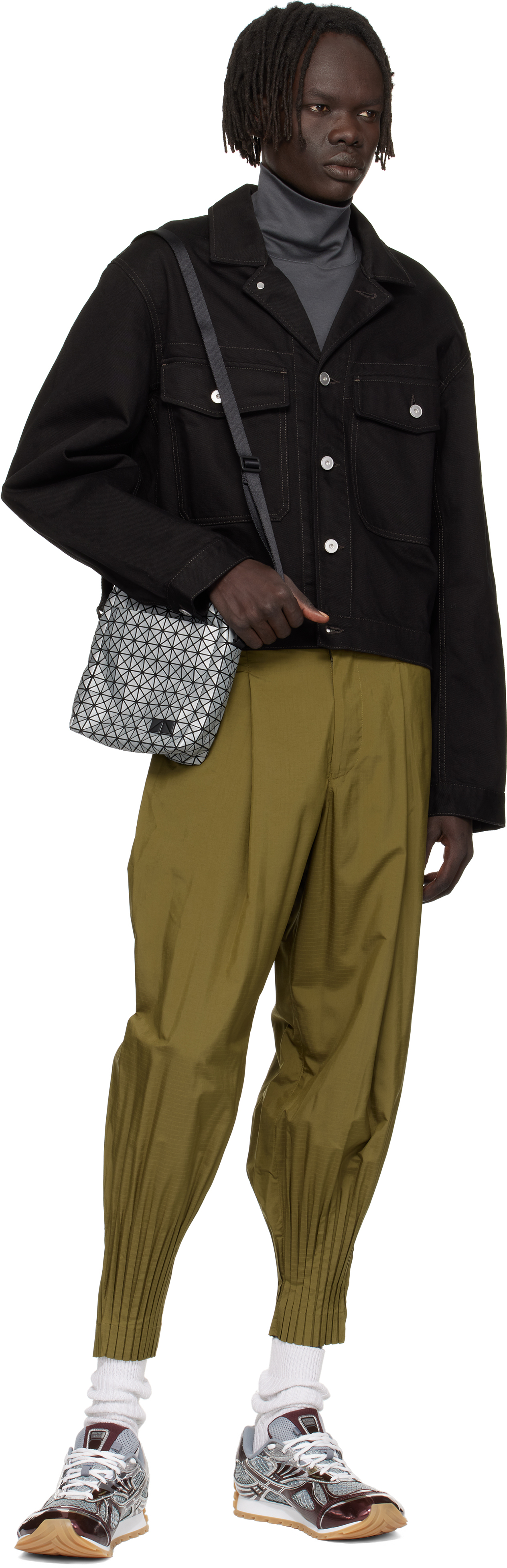 Bao Bao Issey Miyake Voyager Reflector Shoulder Bag In Gray