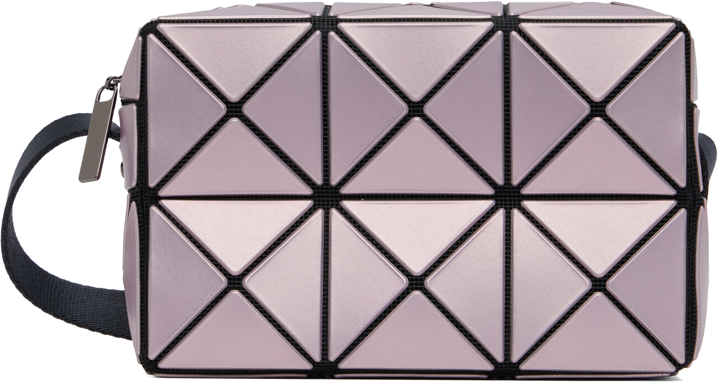 BAO BAO ISSEY MIYAKE: Pink Cuboid Metallic Bag | SSENSE
