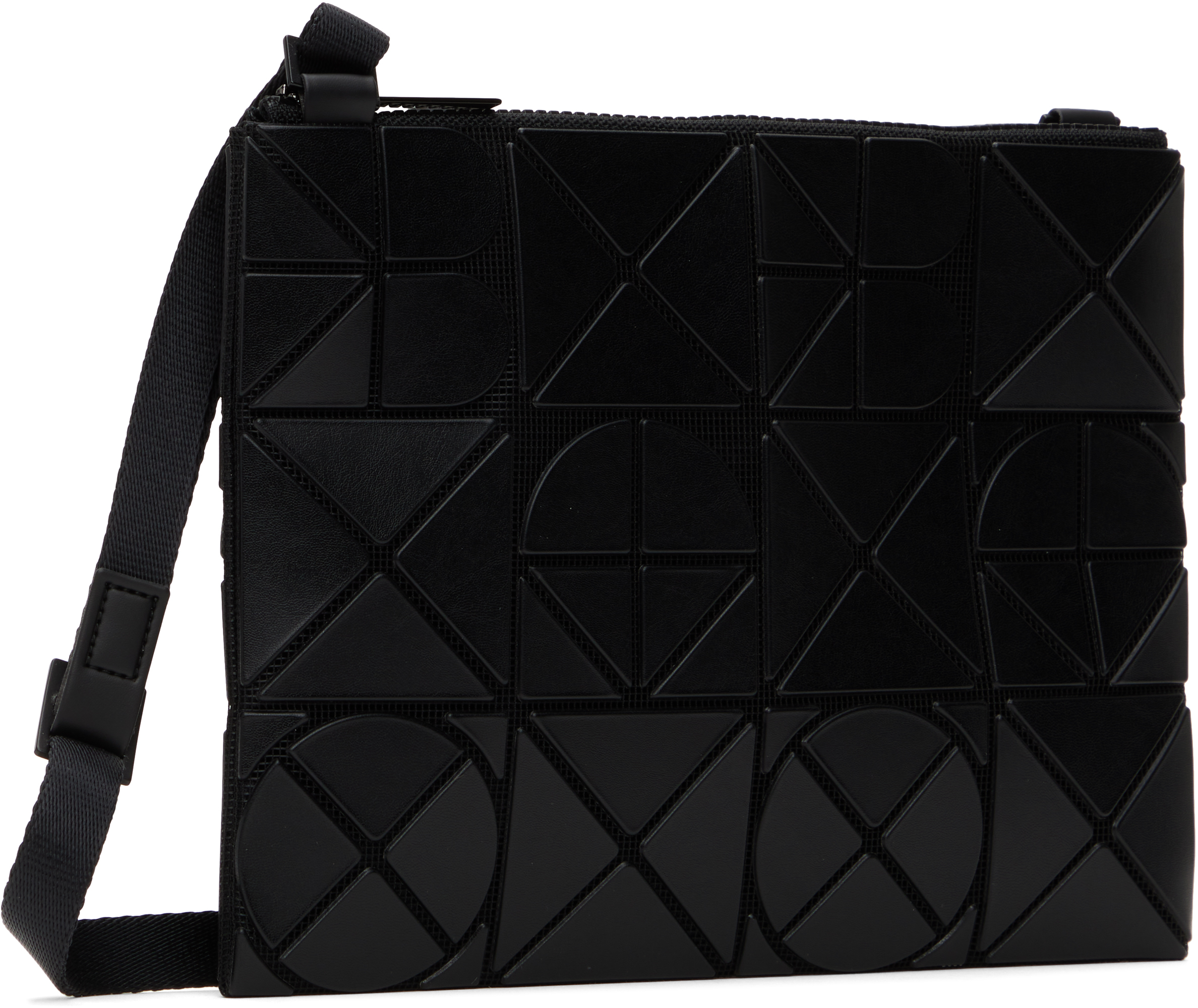 Bao Bao Issey Miyake Black Font Crossbody Bag