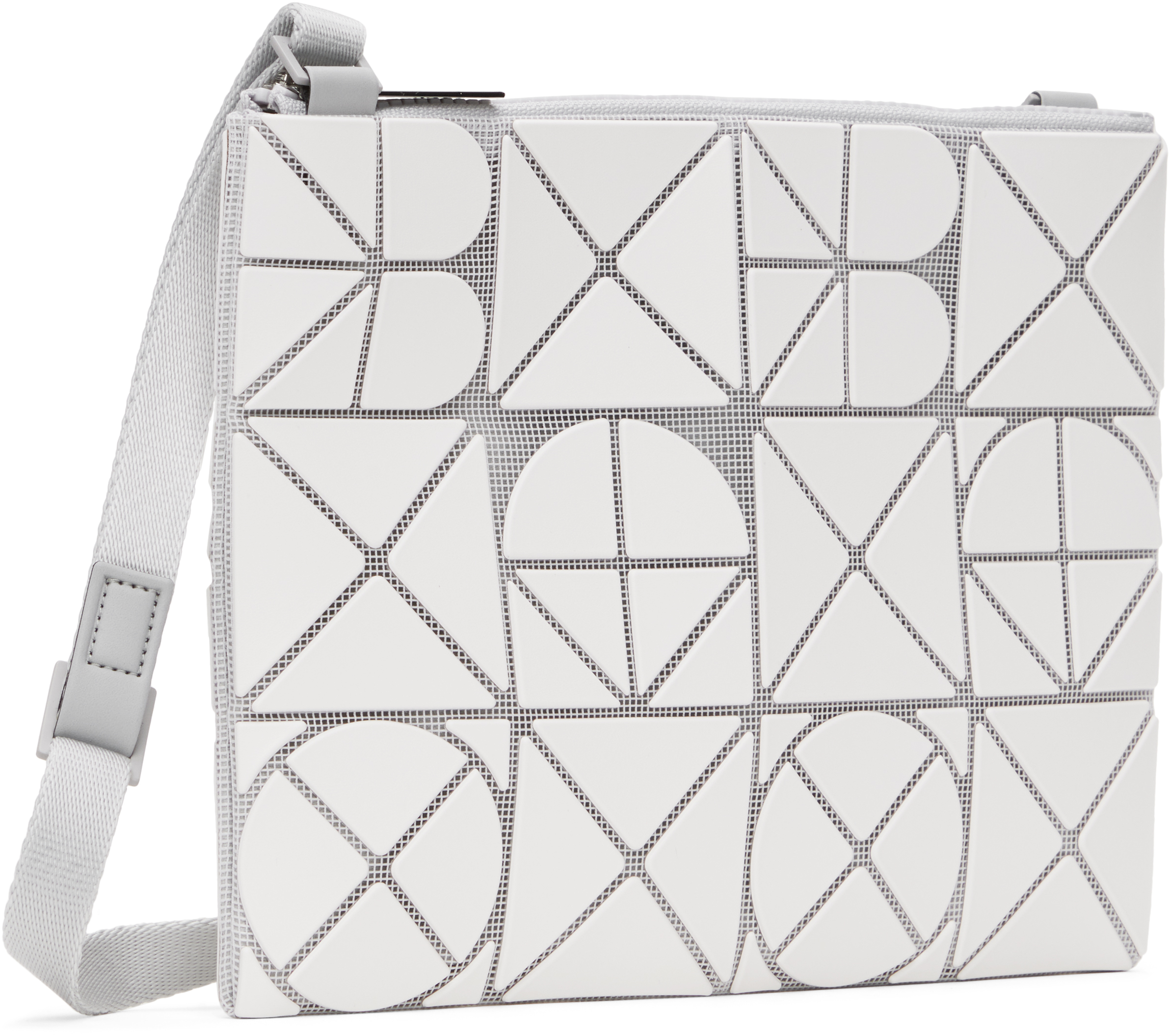 Bao Bao Issey Miyake White Font Crossbody Bag