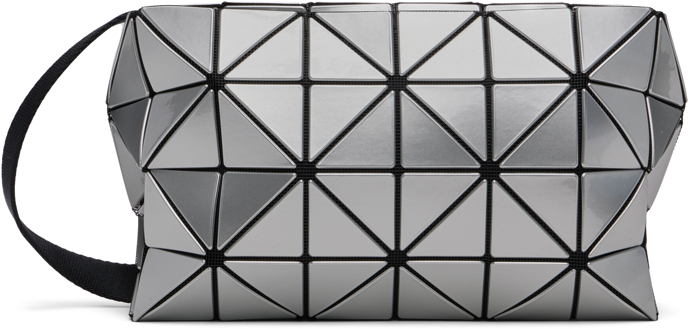 BAO BAO ISSEY MIYAKE: Silver Carton Shoulder Bag | SSENSE