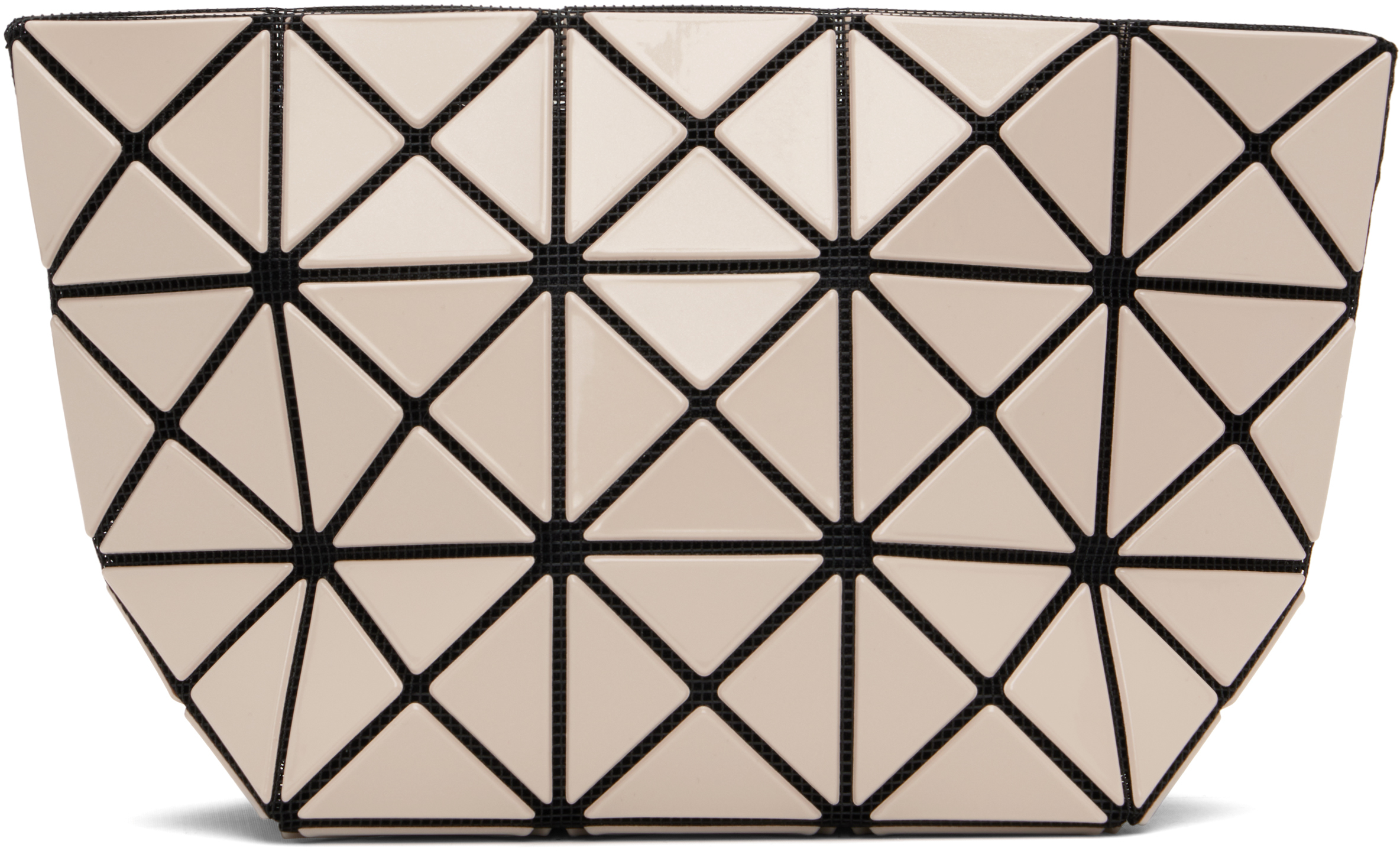 BAO BAO ISSEY MIYAKE: Beige Prism Pouch | SSENSE
