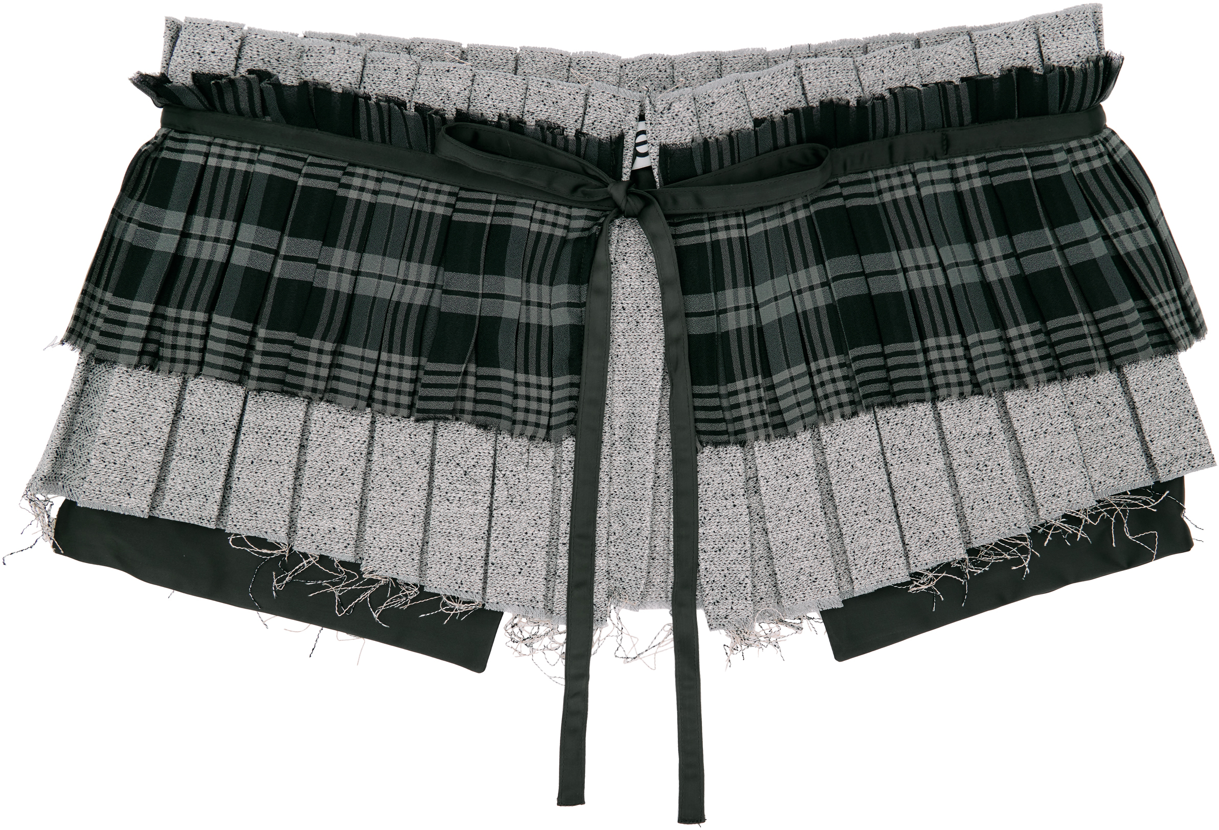 Open Yy Khaki Pleats Layered Pocket Belt In Brown