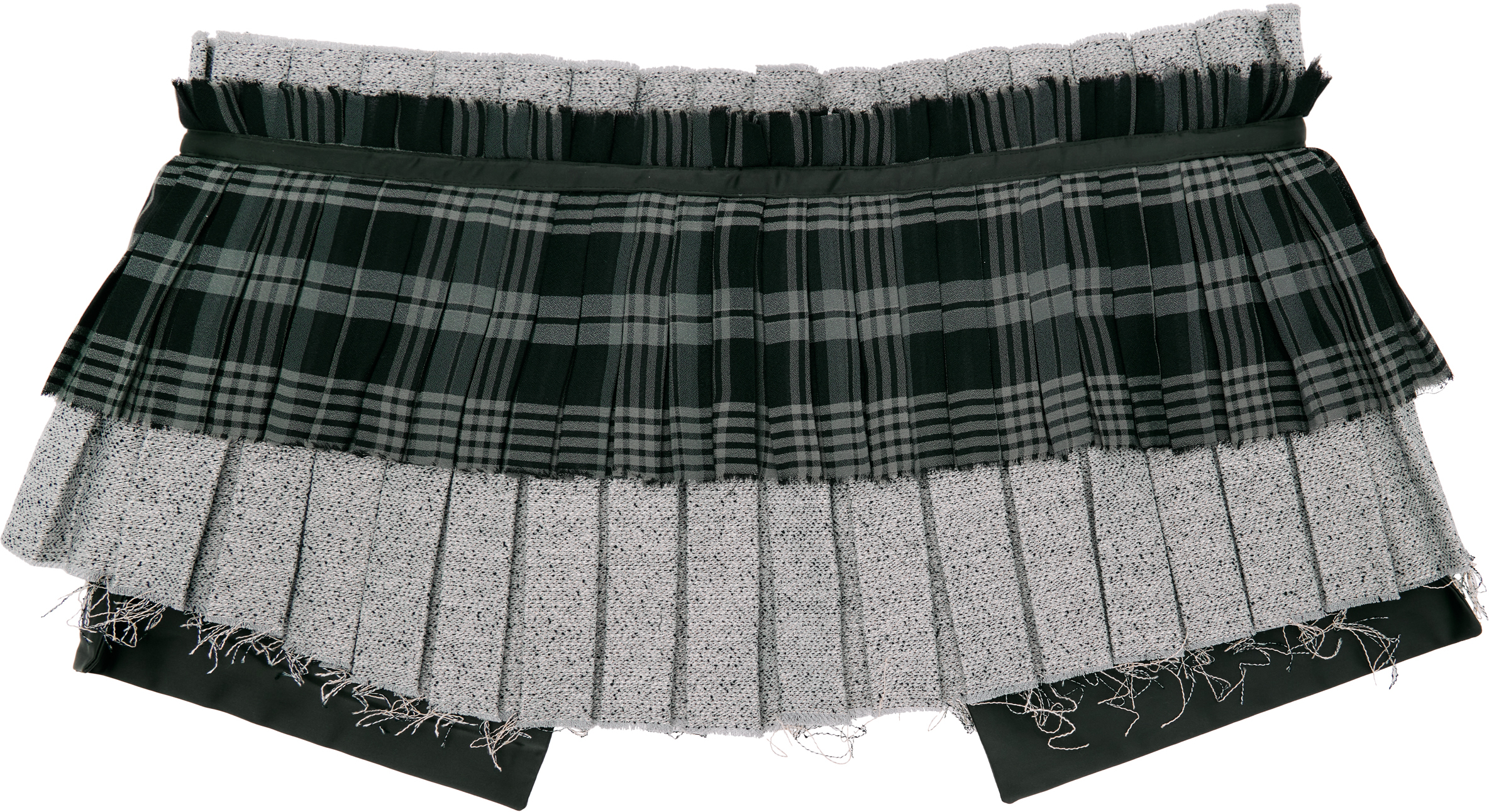 Open Yy Khaki Pleats Layered Pocket Belt In Brown