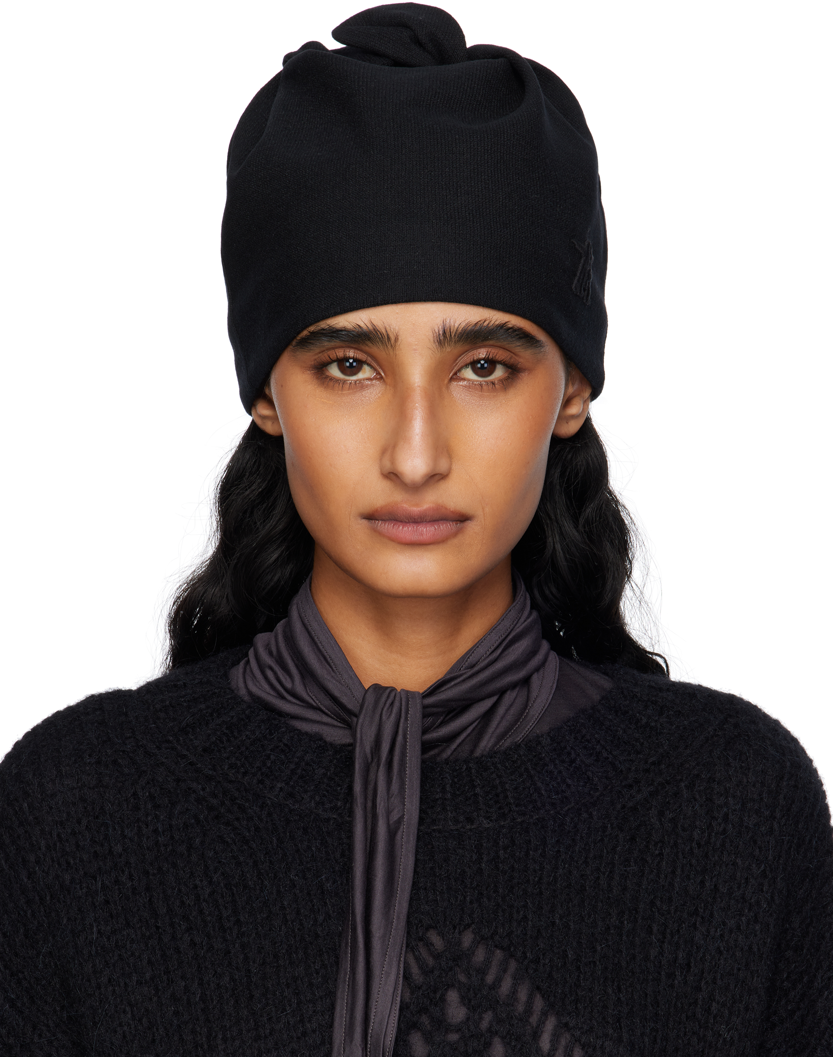 Open Yy Black Wire Beanie