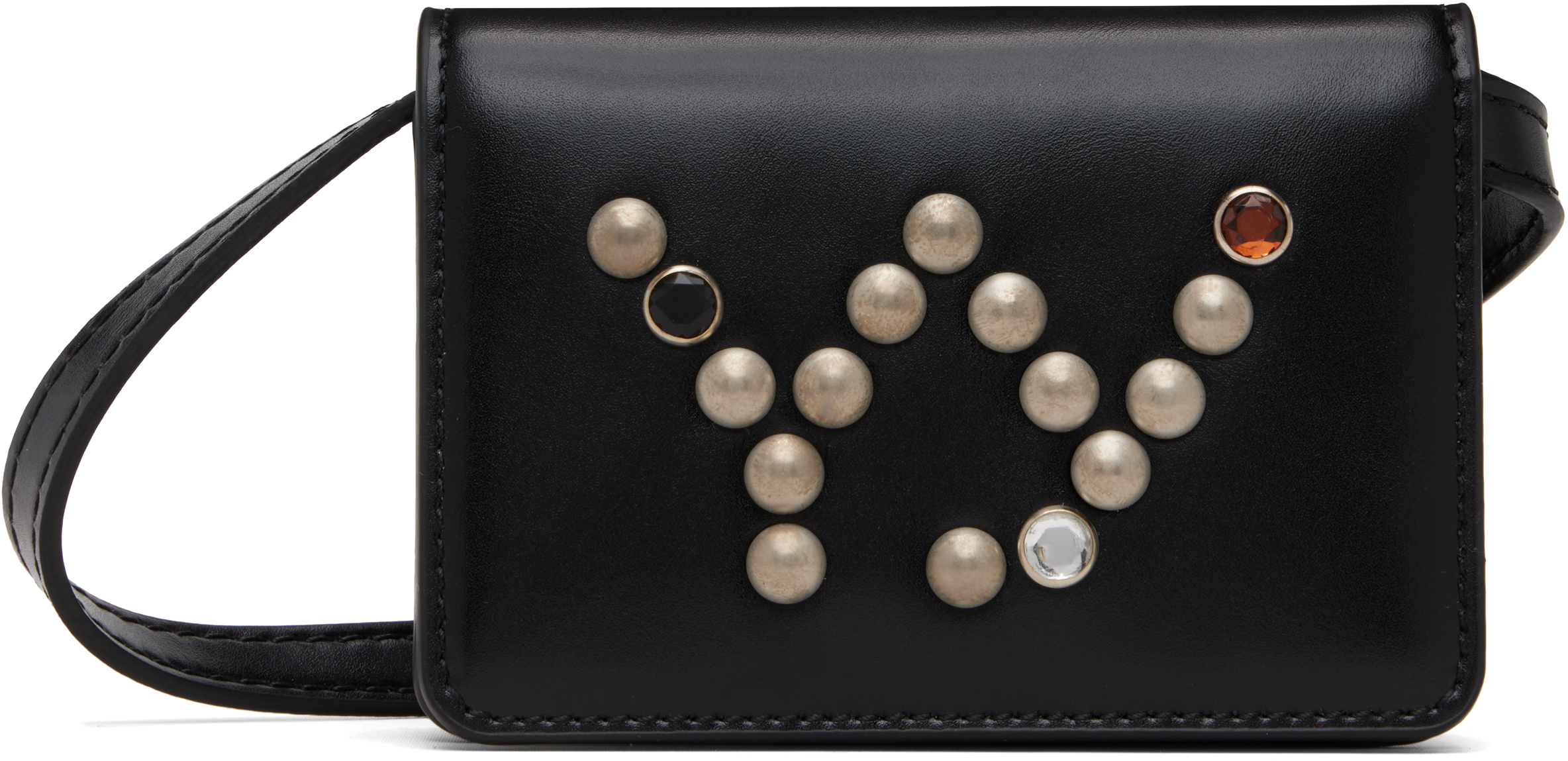 【OPEN YY】YY STUD CHAIN WALLET OPEN YY / HEART STUD CHAIN WALLET / GUNMETAL SILVER | THE