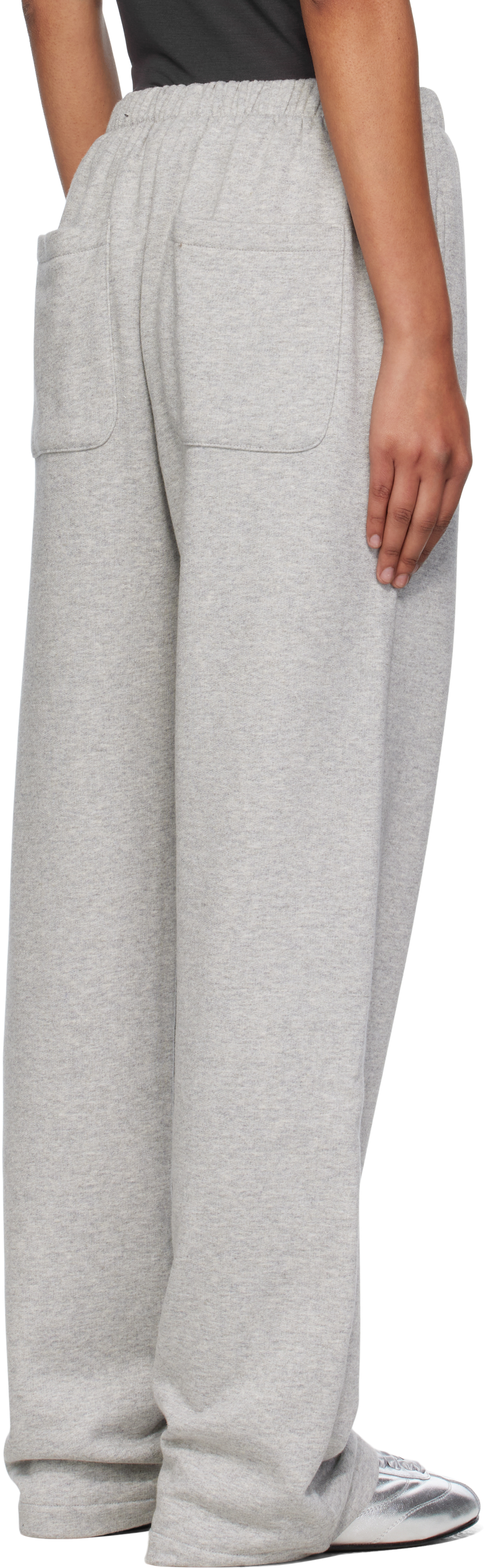Open Yy Gray Lace Up Lounge Pants In Multi