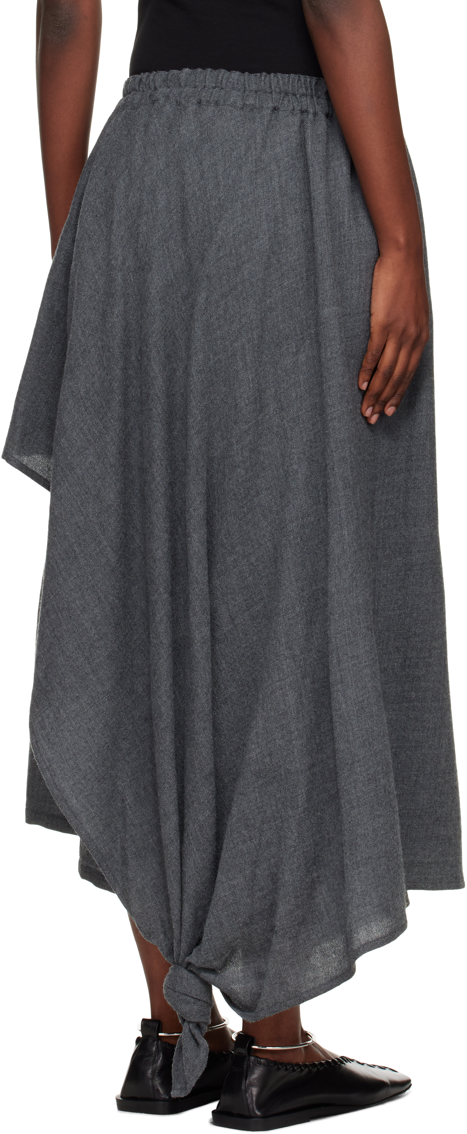 Y's Black Y-pants Trousers In Gray