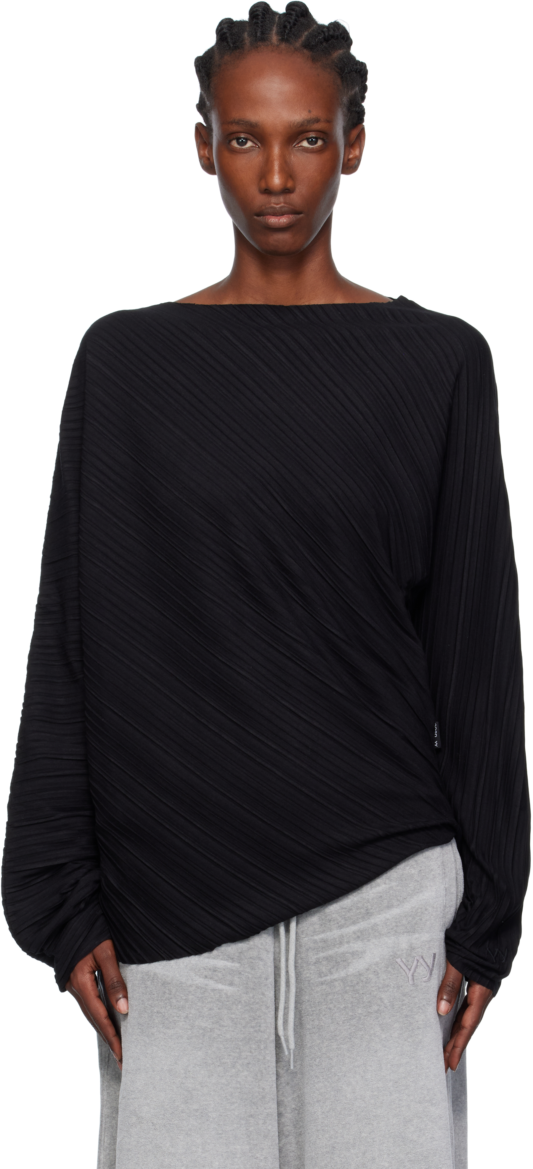 OHOTORO Pleated Cami Top（ブラック） pleated cami top | OHOTORO