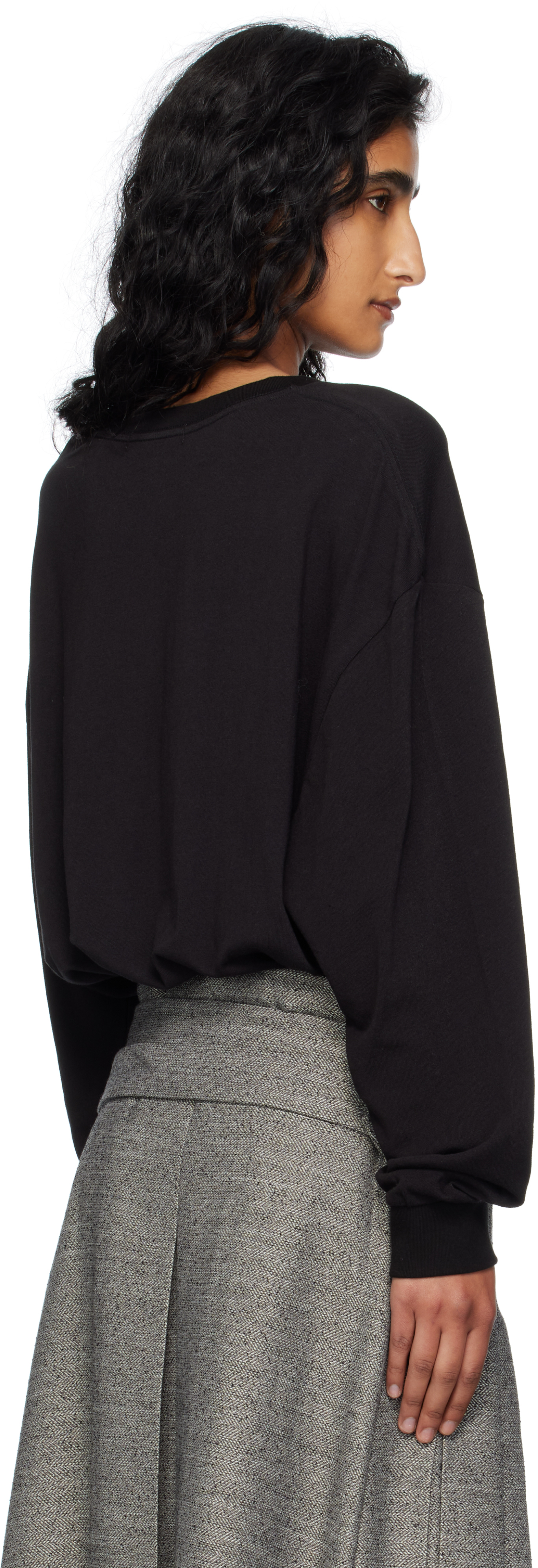 Open Yy Worker Pet Club Long Sleeve T-shirt In Black