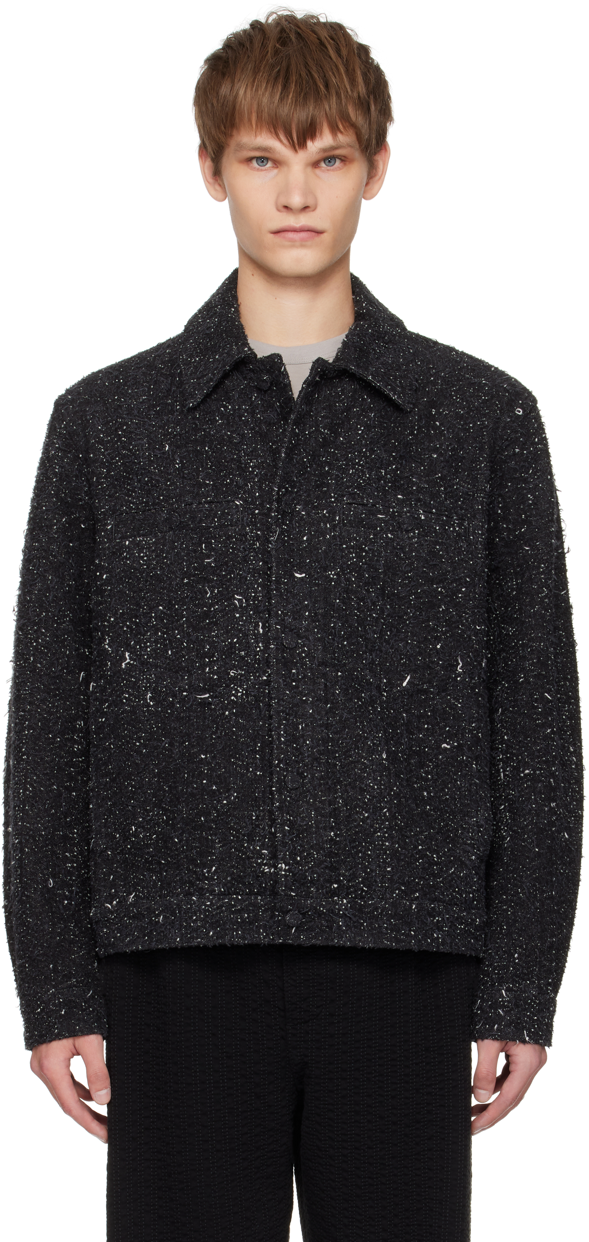 Black Towel Denim Jacket by Craig Green on Sale