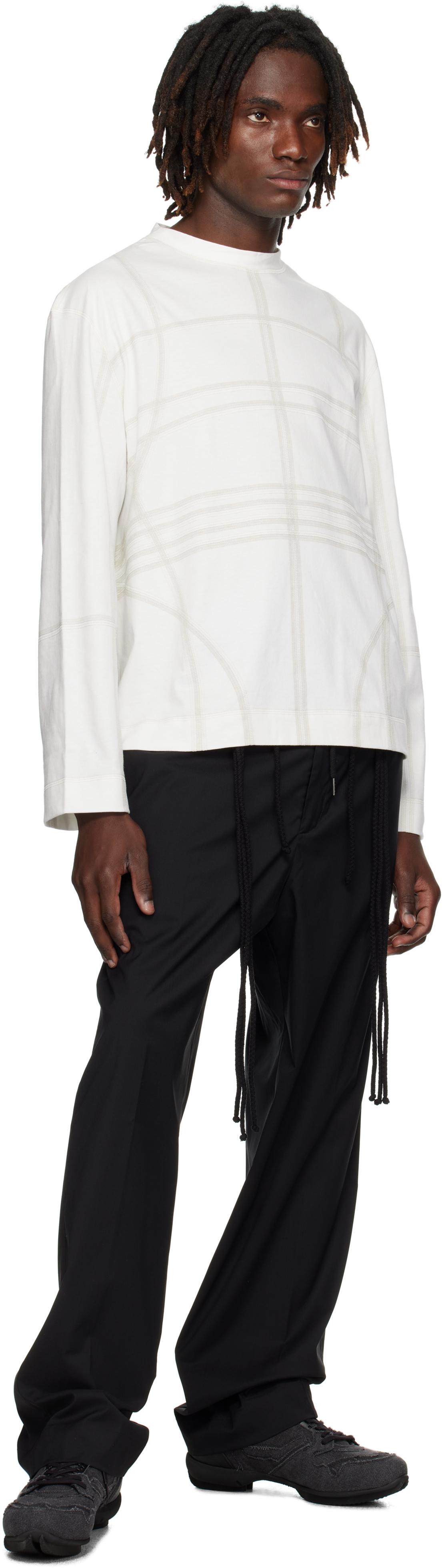 Craig Green Black Elasticized Worker Trousers In Black