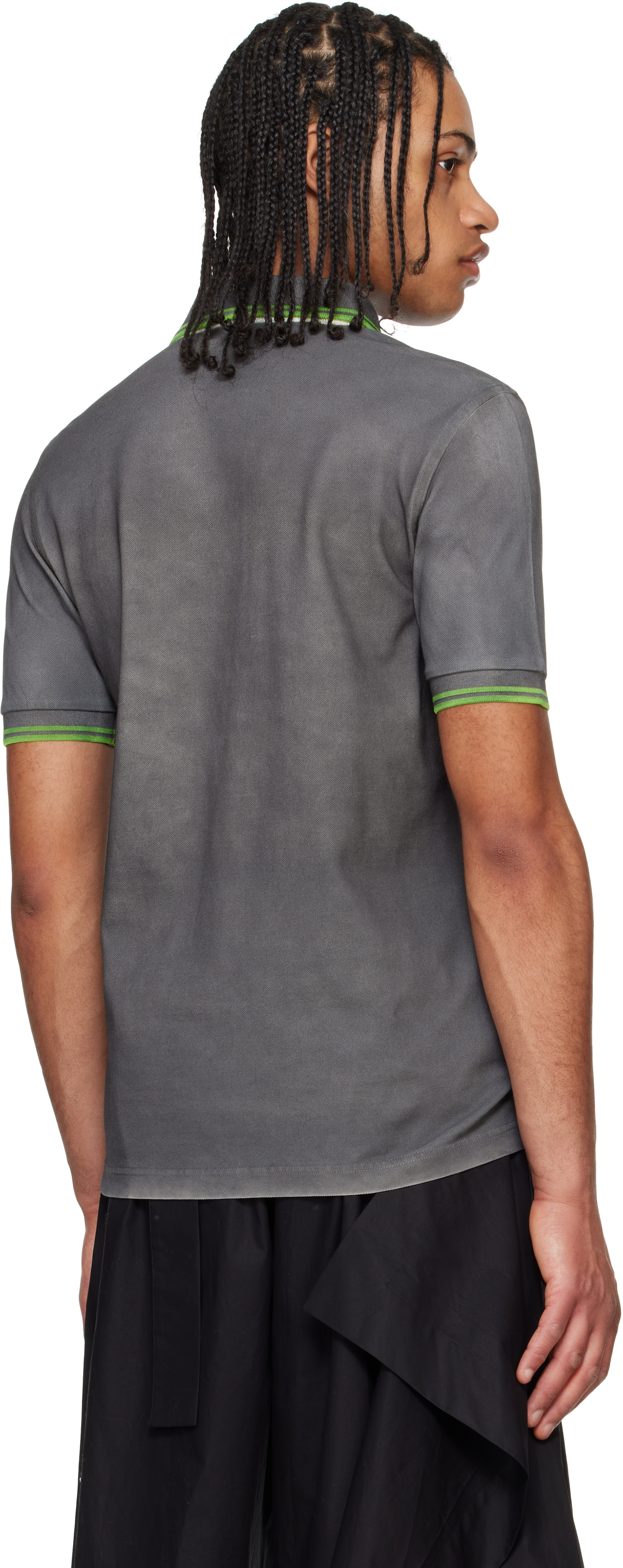 Craig Green Gray Fred Perry Edition Tennis Polo In Z39 Craig Chalk