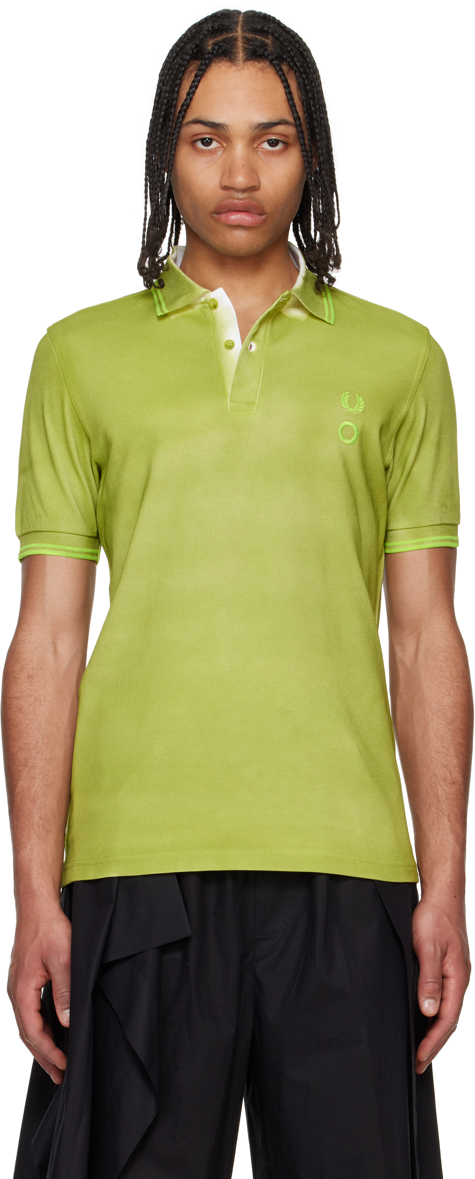 Craig Green Green Fred Perry Edition Tennis Polo In Z37 Craig Grass