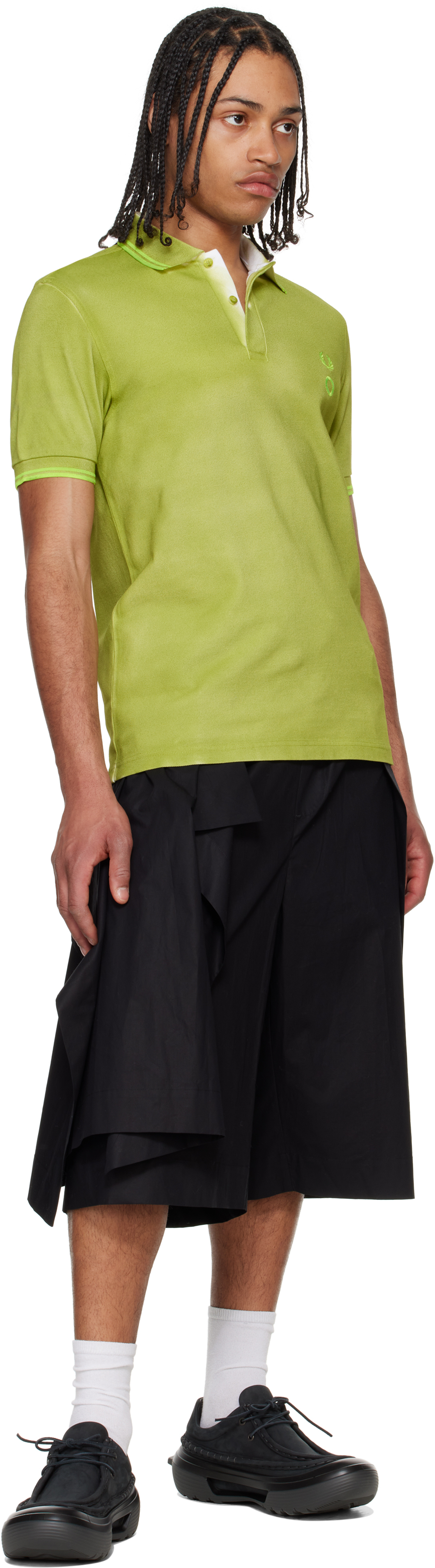 Craig Green Green Fred Perry Edition Tennis Polo In Z37 Craig Grass