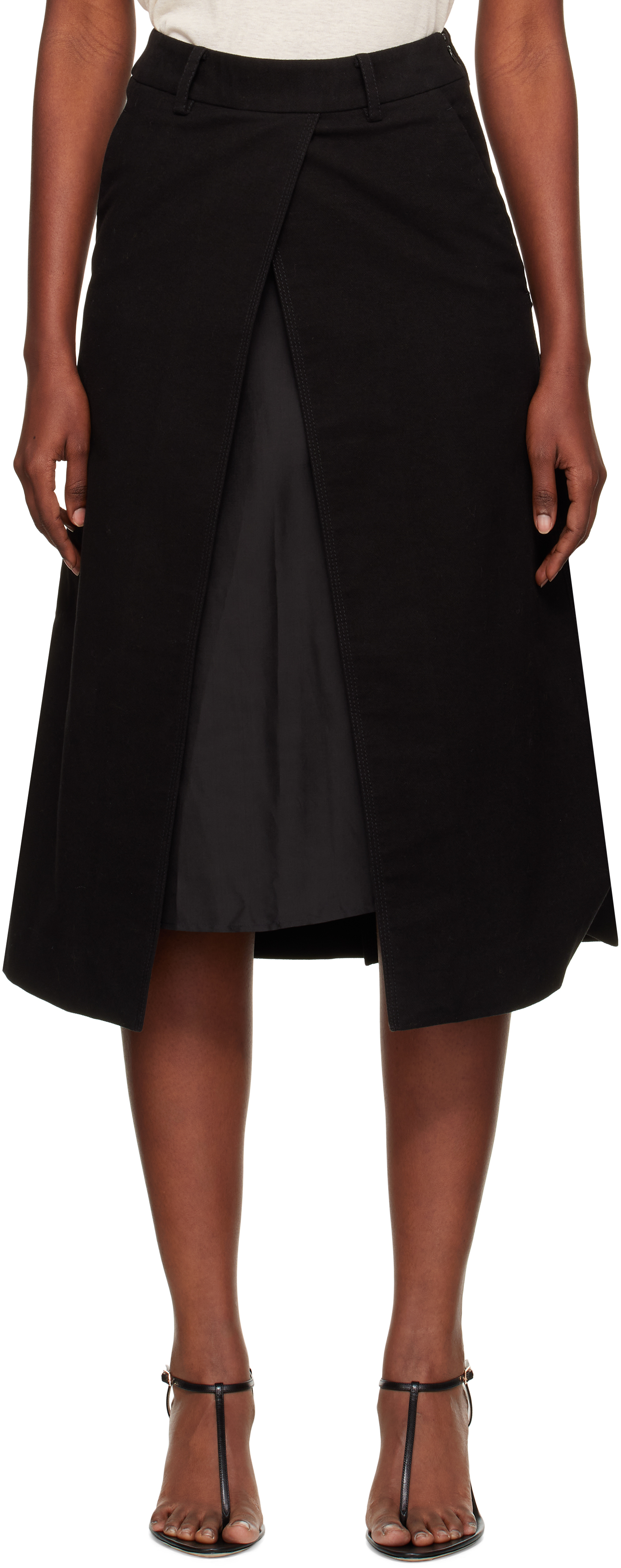 Black Grace Midi Skirt