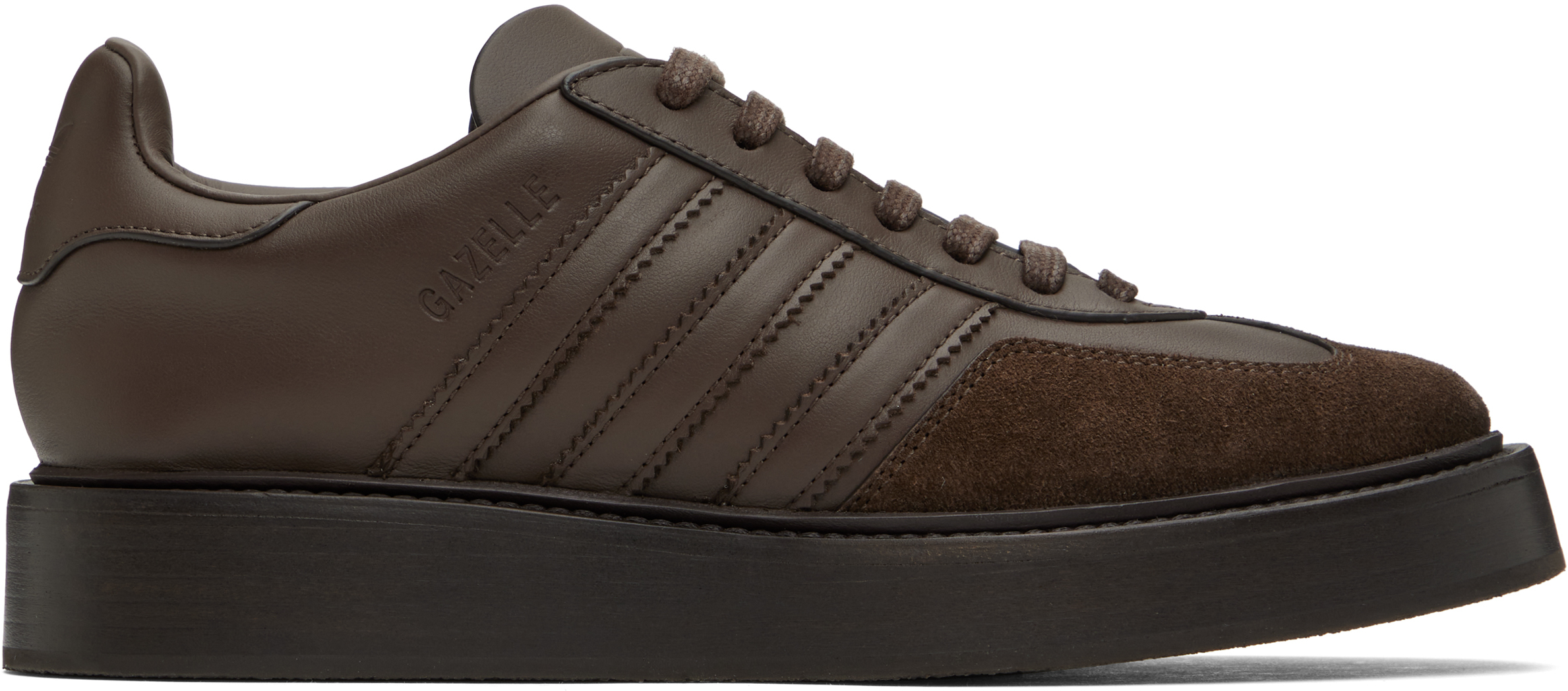Brown Gazelle Indoor Sneakers by adidas Originals on Sale