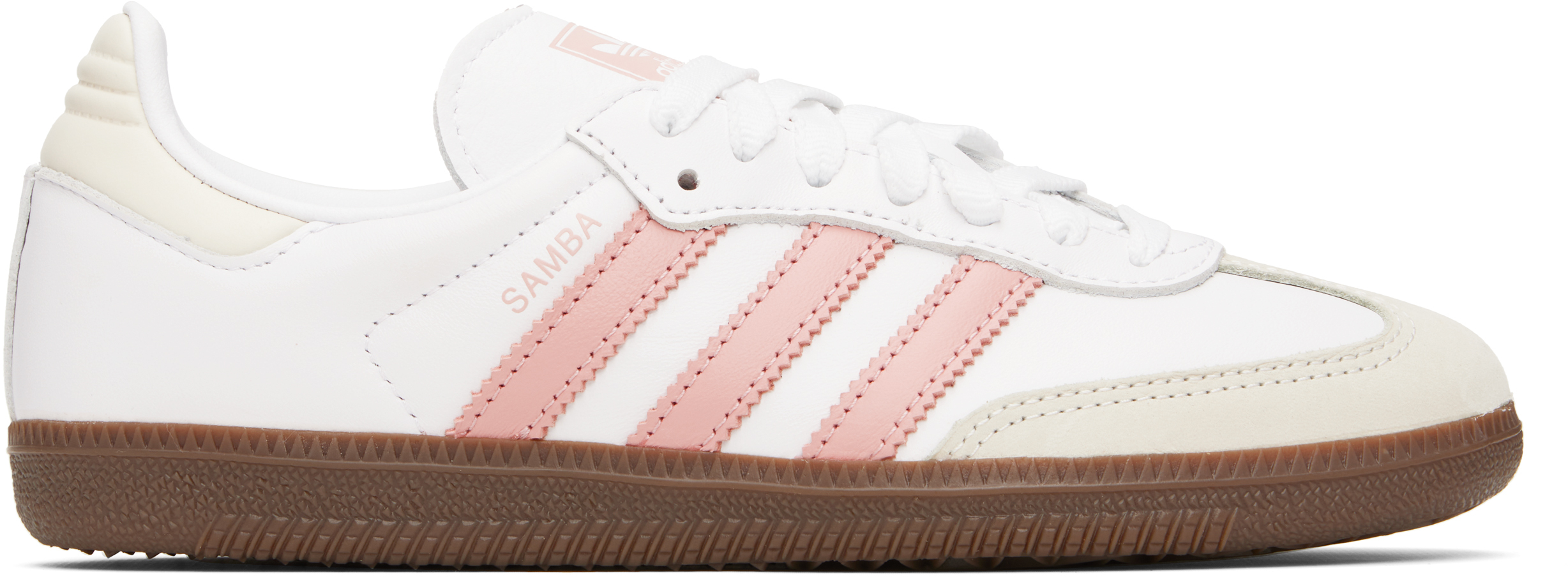 White & Pink Samba OG Sneakers