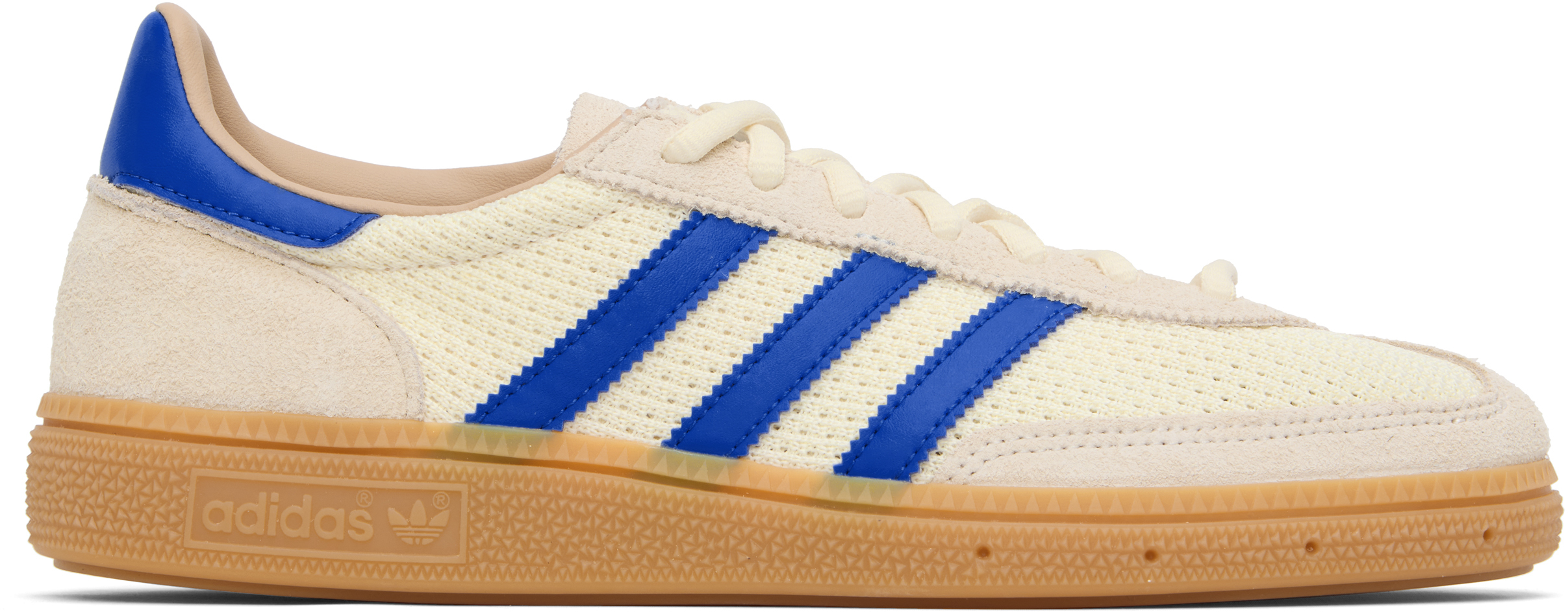 Beige & Blue Handball Spezial Sneakers by adidas Originals on Sale