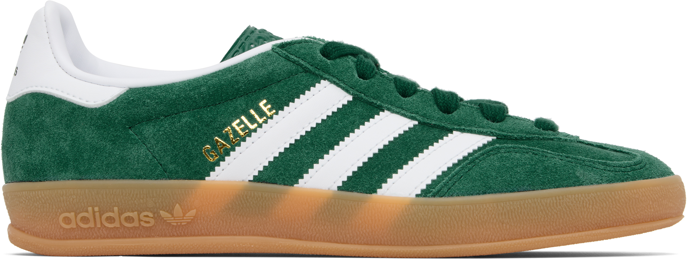 adidas Originals Green & White Gazelle Indoor Sneakers